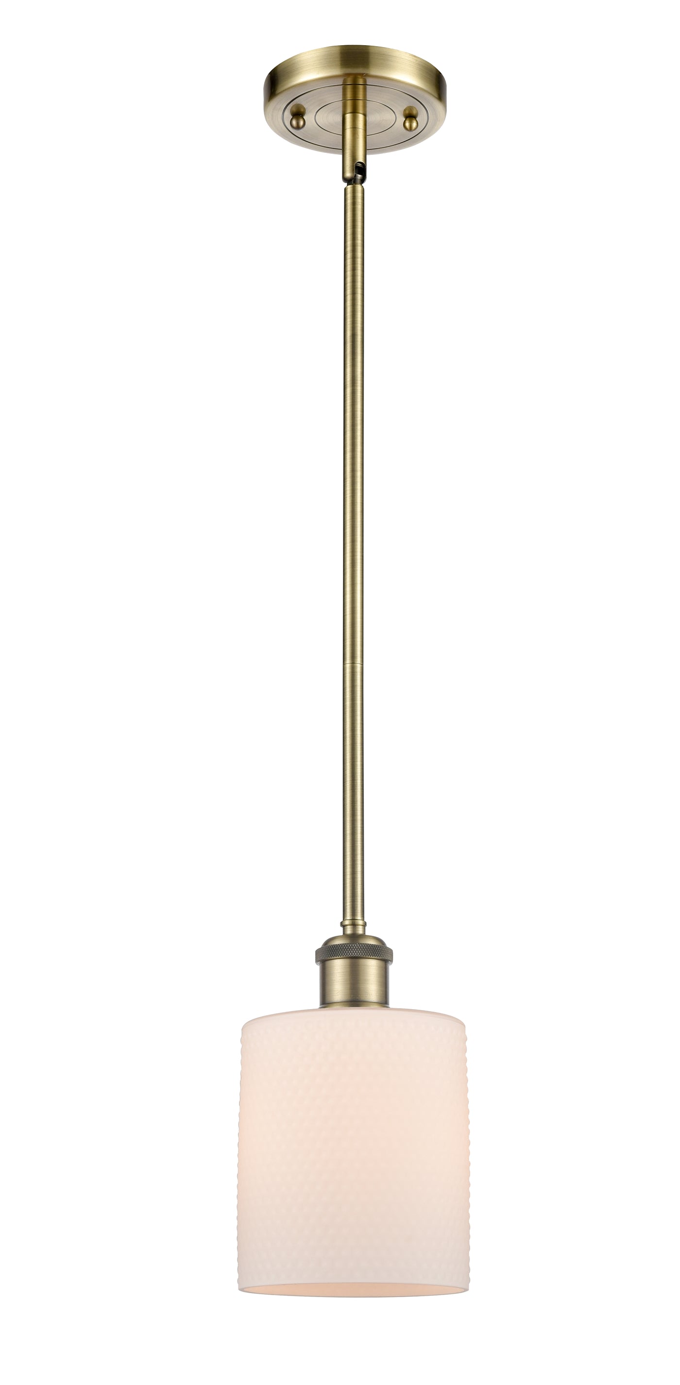 Ballston Mini Pendant 5 Inch Antique Brass