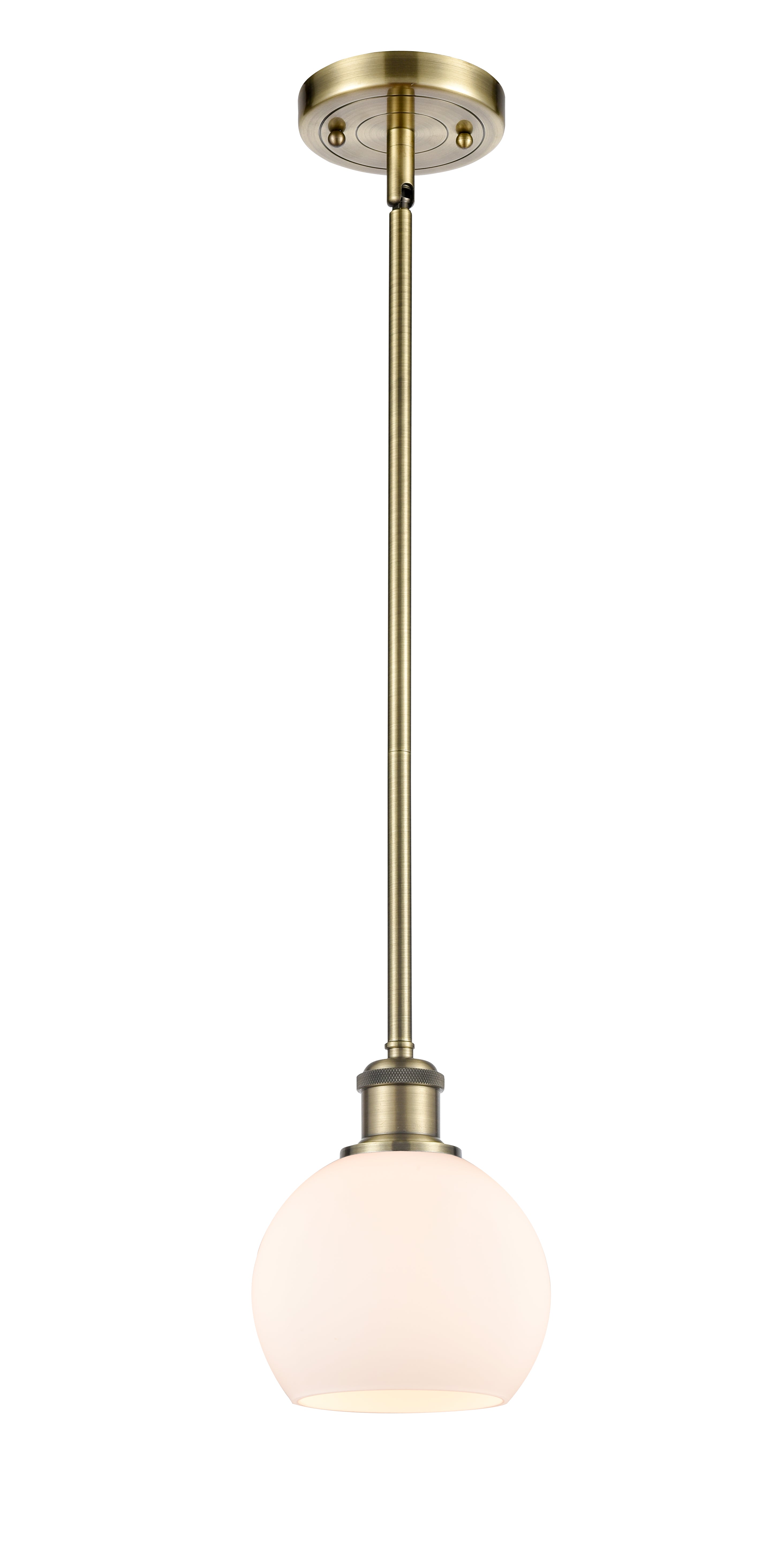 Ballston Mini Pendant Antique Brass Finish