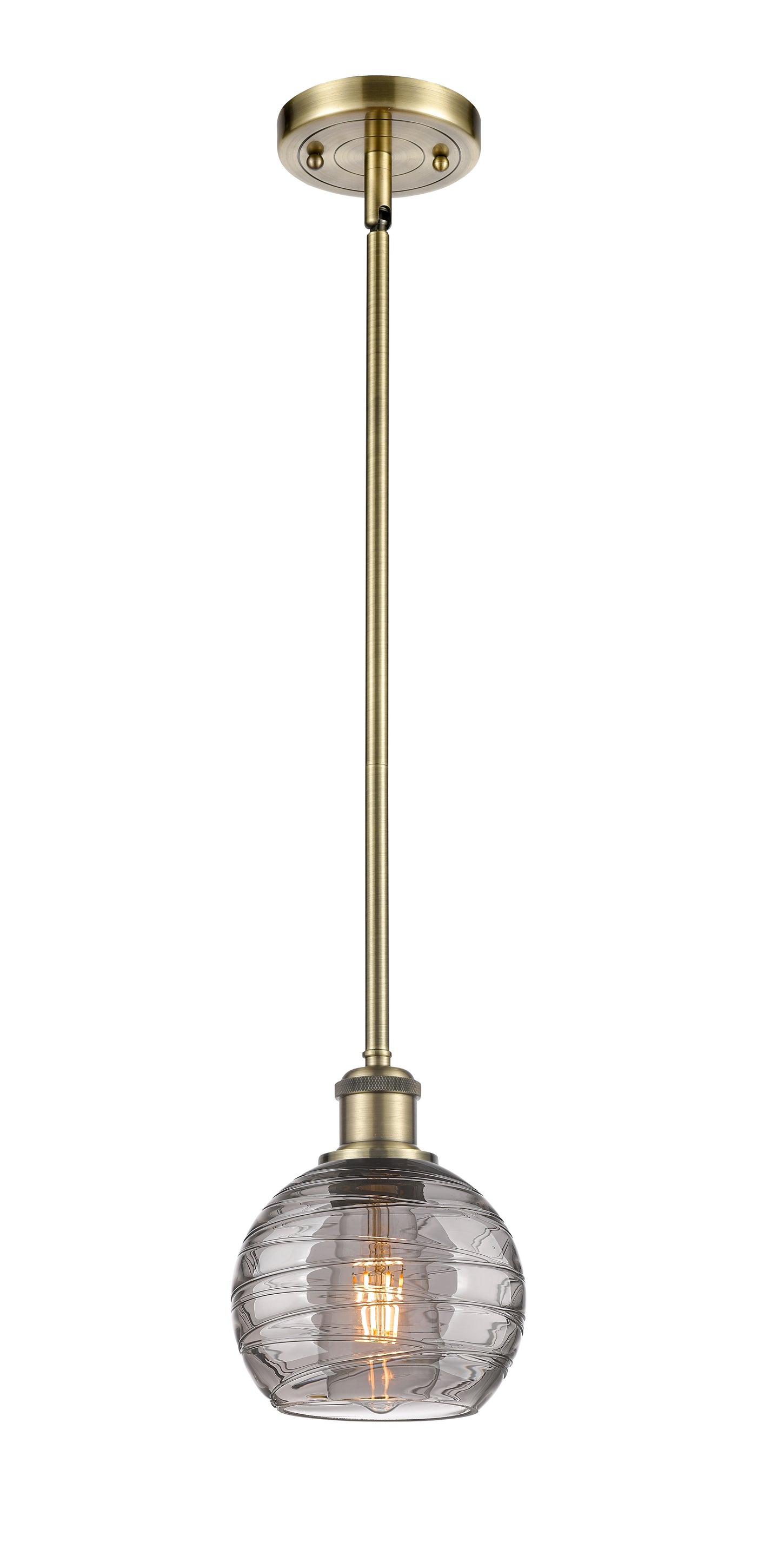 Ballston Mini Pendant Antique Brass Finish