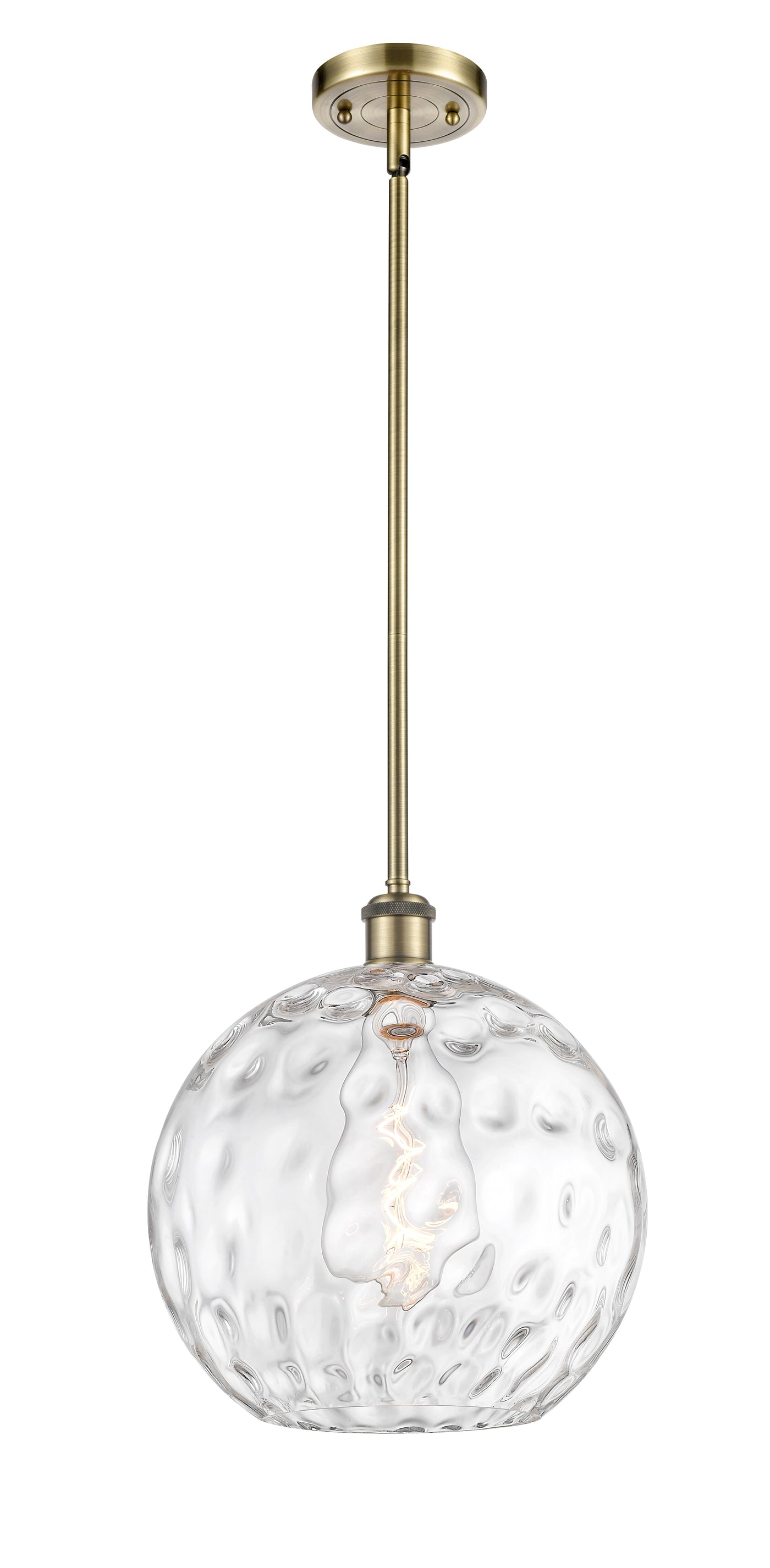 Ballston Mini Pendant Antique Brass Glass