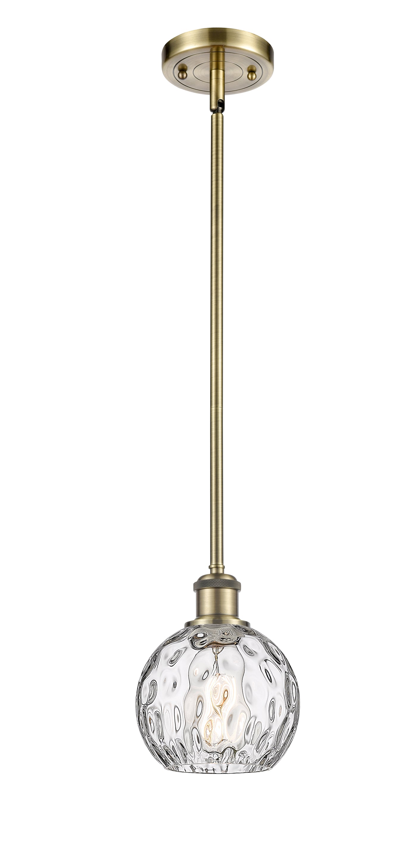 Ballston Mini Pendant Antique Brass Glass