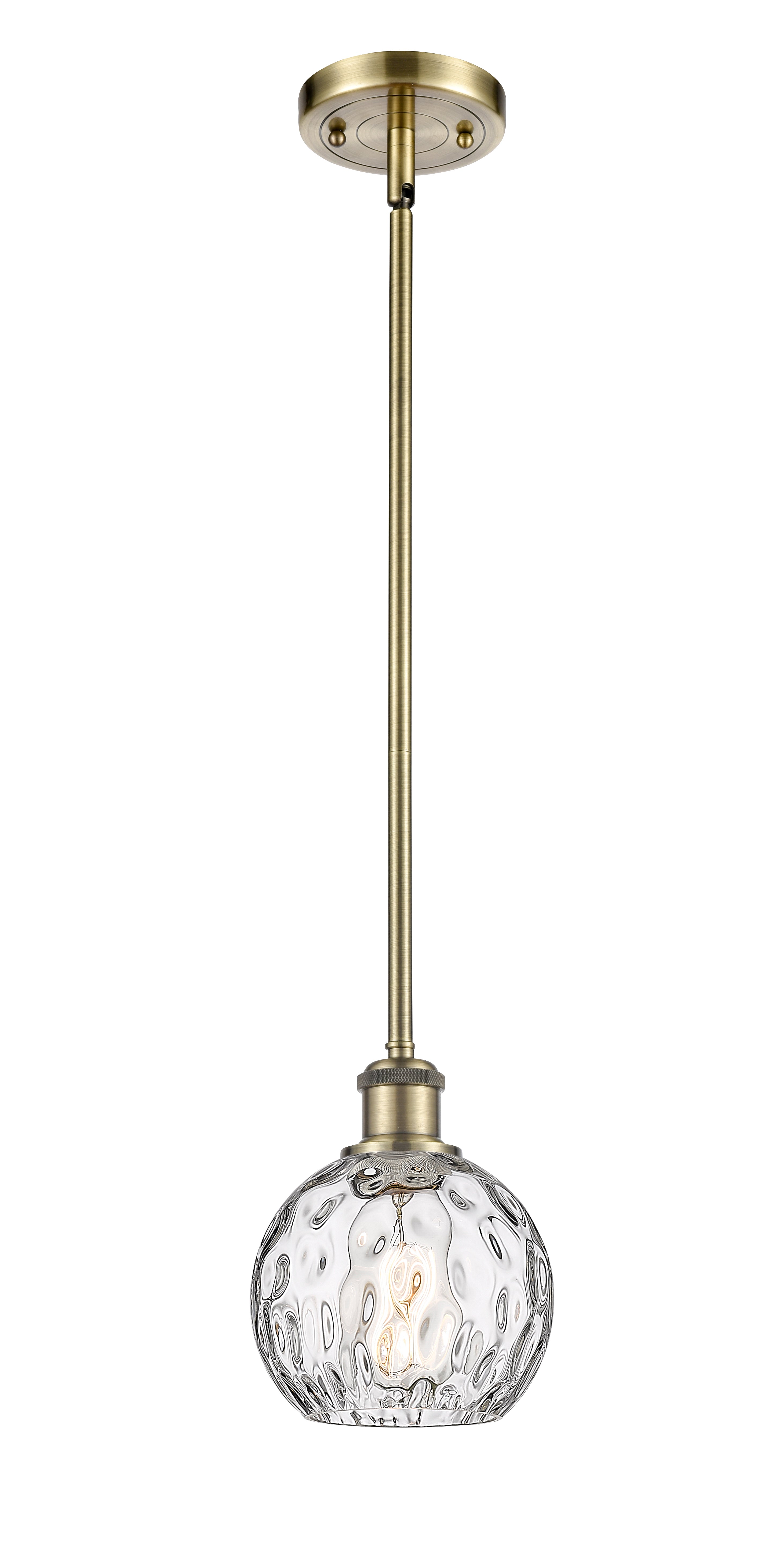 Ballston Mini Pendant Antique Brass Glass