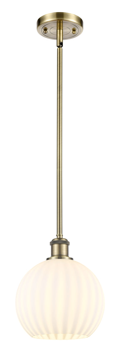 Ballston Mini Pendant Brass 8 Inch Dimmable