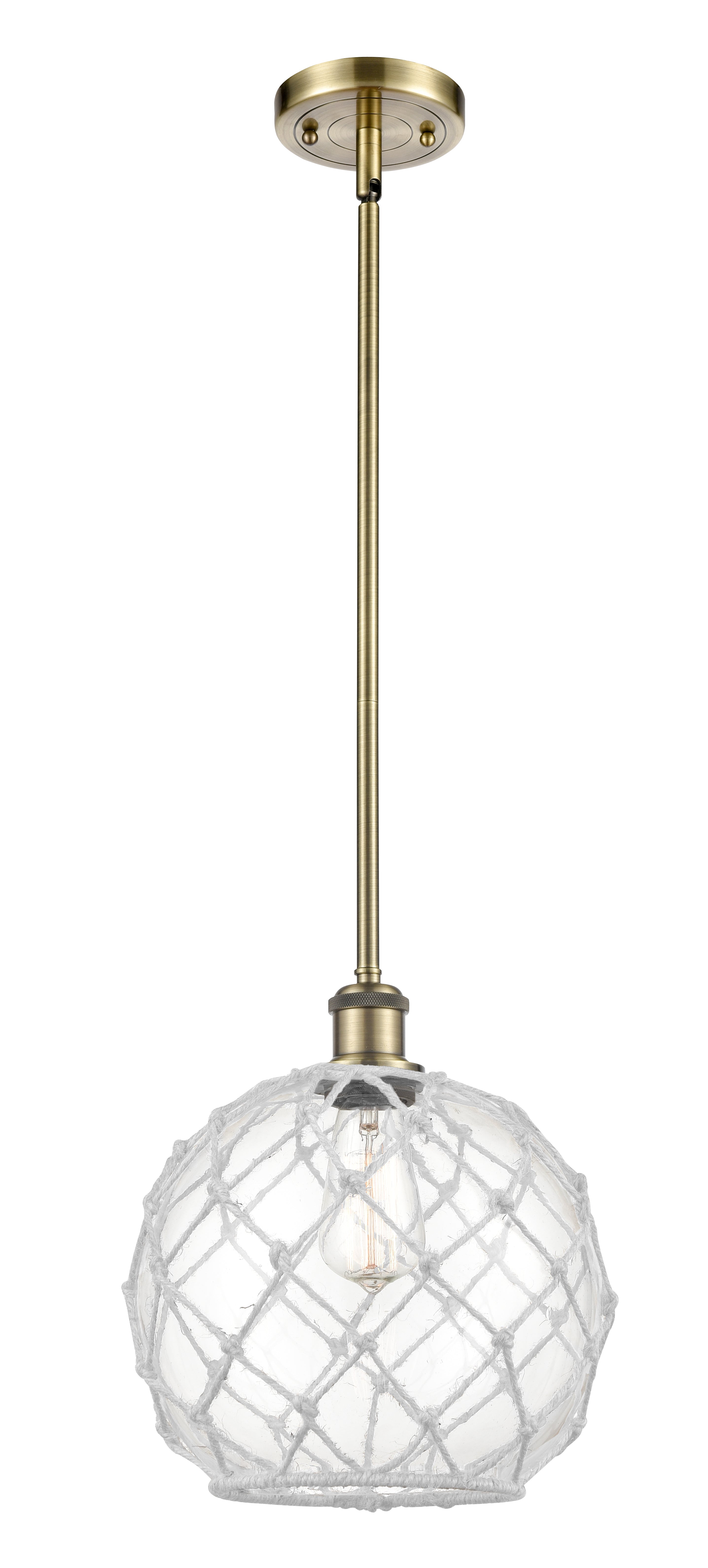 Ballston Mini Pendant Antique Brass Finish