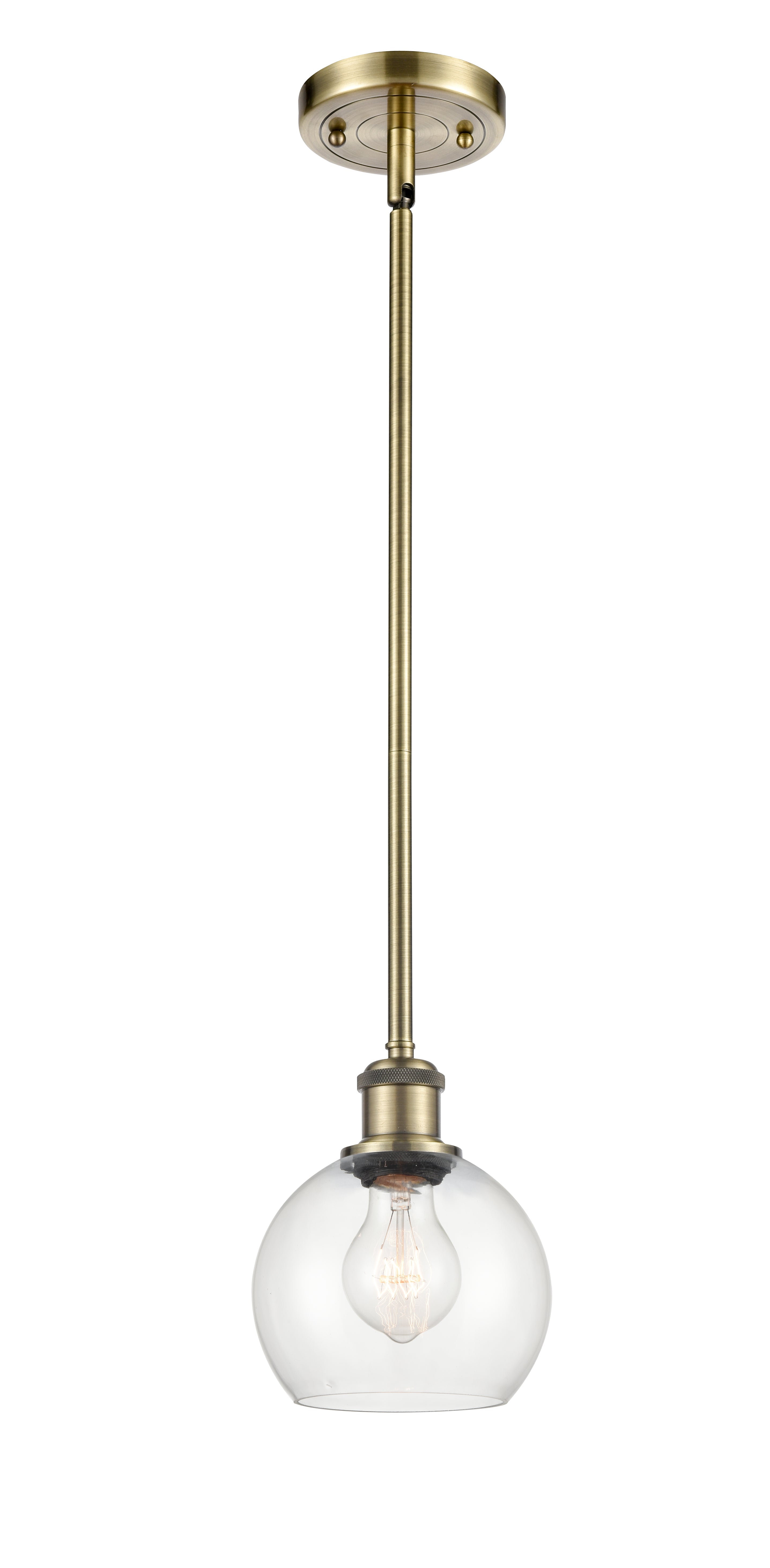Ballston Mini Pendant Antique Brass Finish