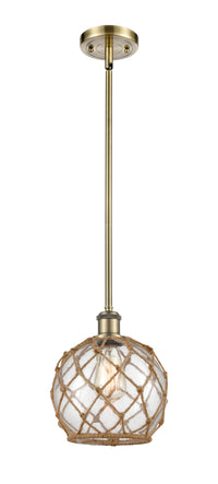 Ballston Mini Pendant Antique Brass 8 Inch