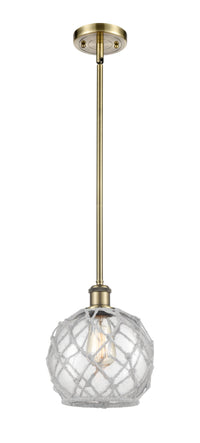 Ballston Mini Pendant Antique Brass 8 Inch