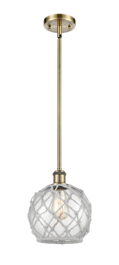 Ballston Mini Pendant Antique Brass 8 Inch