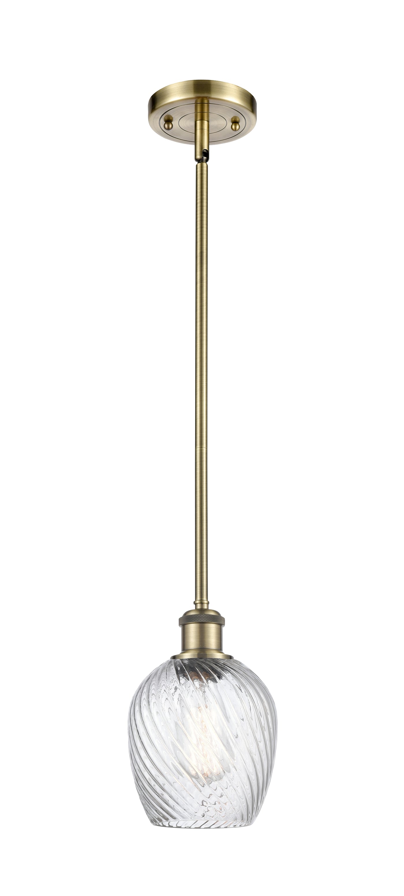 Ballston Mini Pendant Antique Brass Glass