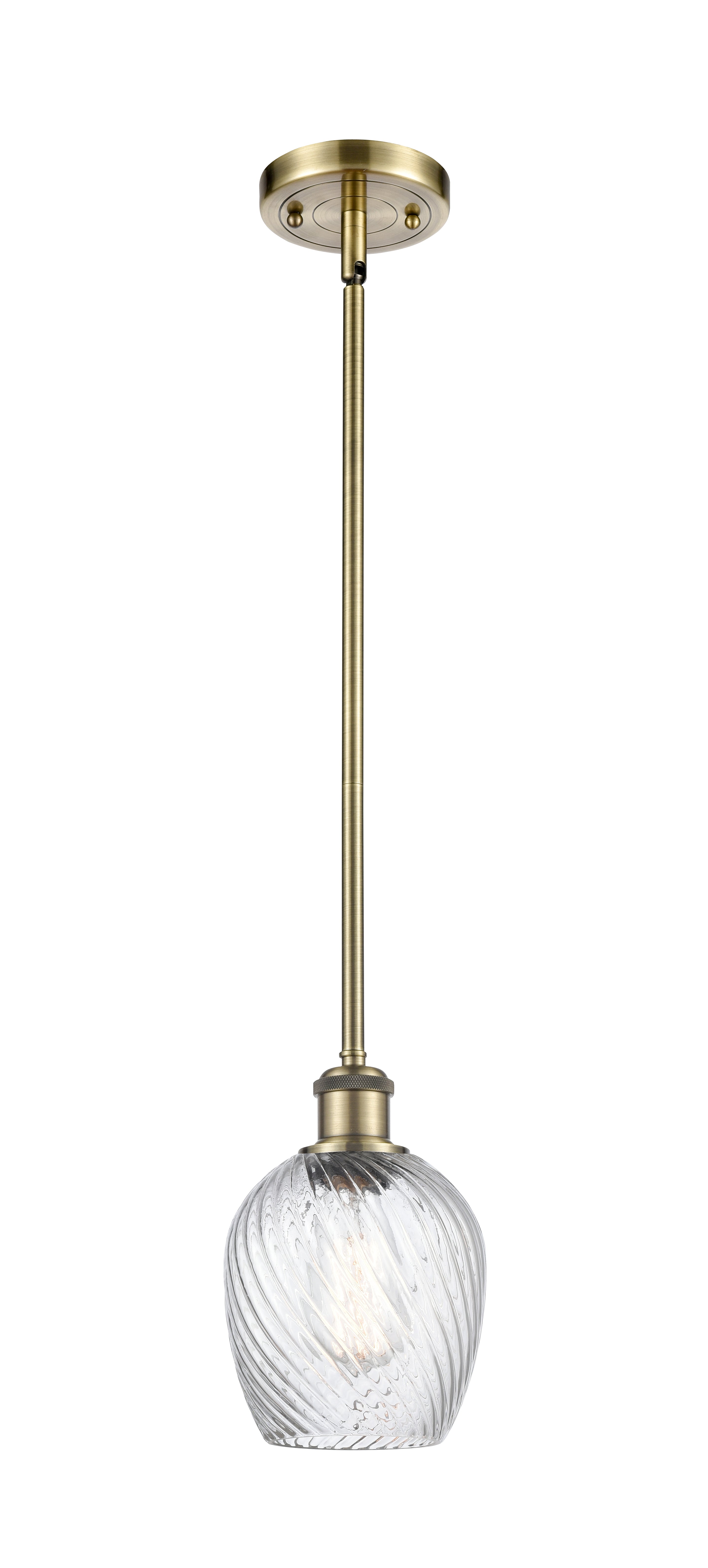 Ballston Mini Pendant Antique Brass Glass