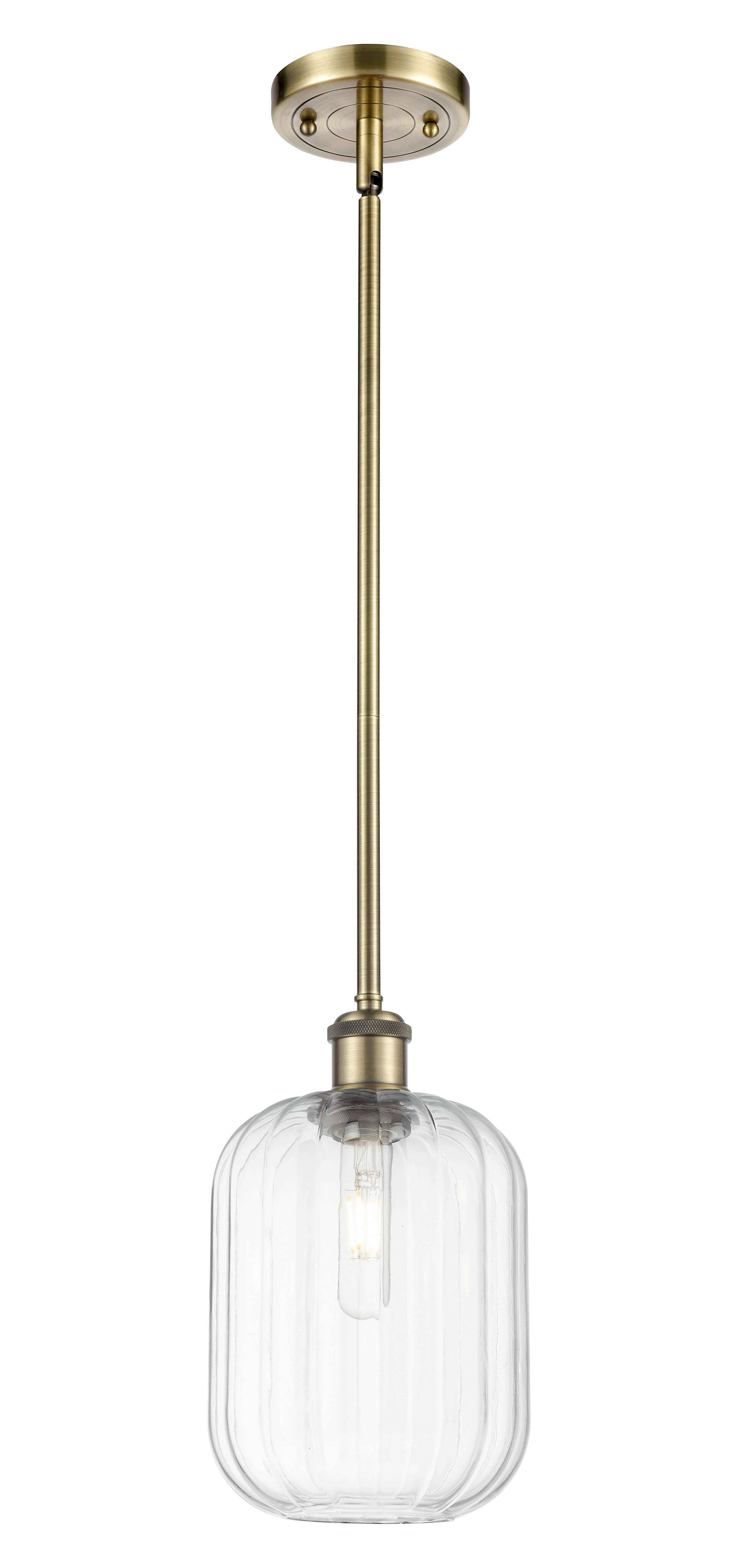 Ballston Mini Pendant Antique Brass Finish