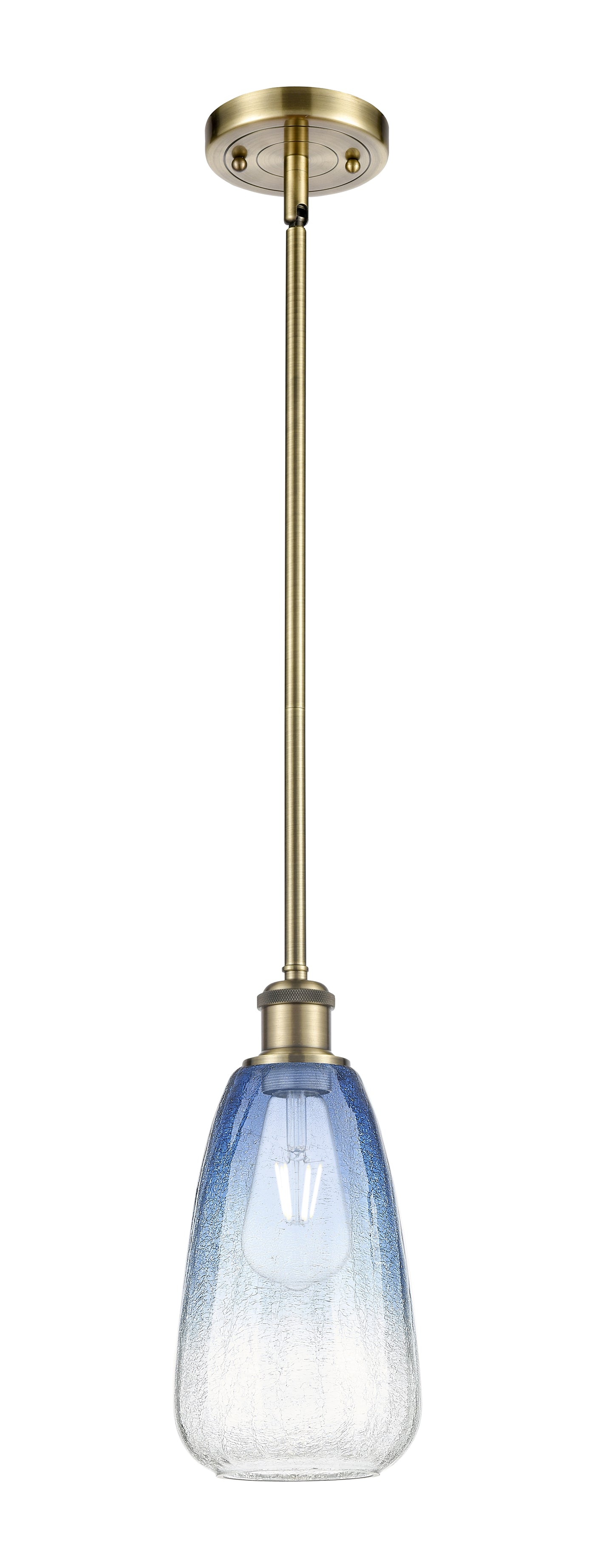 Ballston Mini Pendant Antique Brass Glass