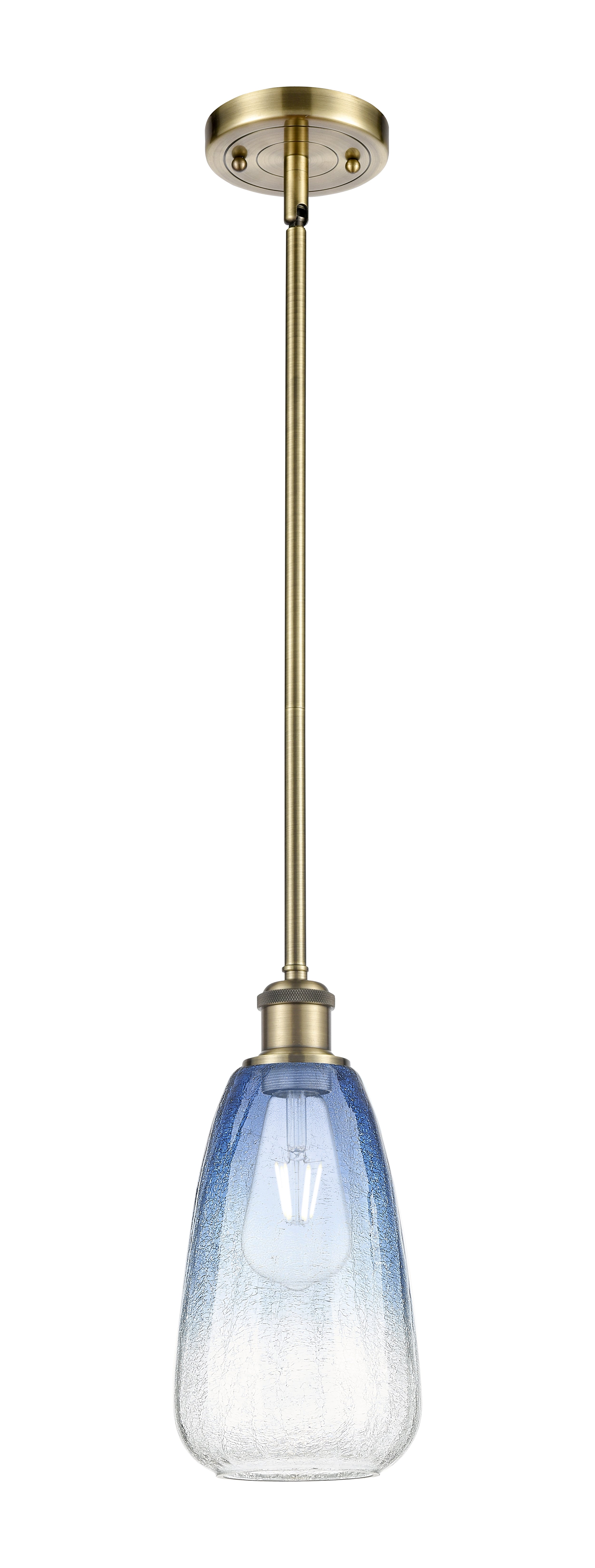 Ballston Mini Pendant Antique Brass Glass