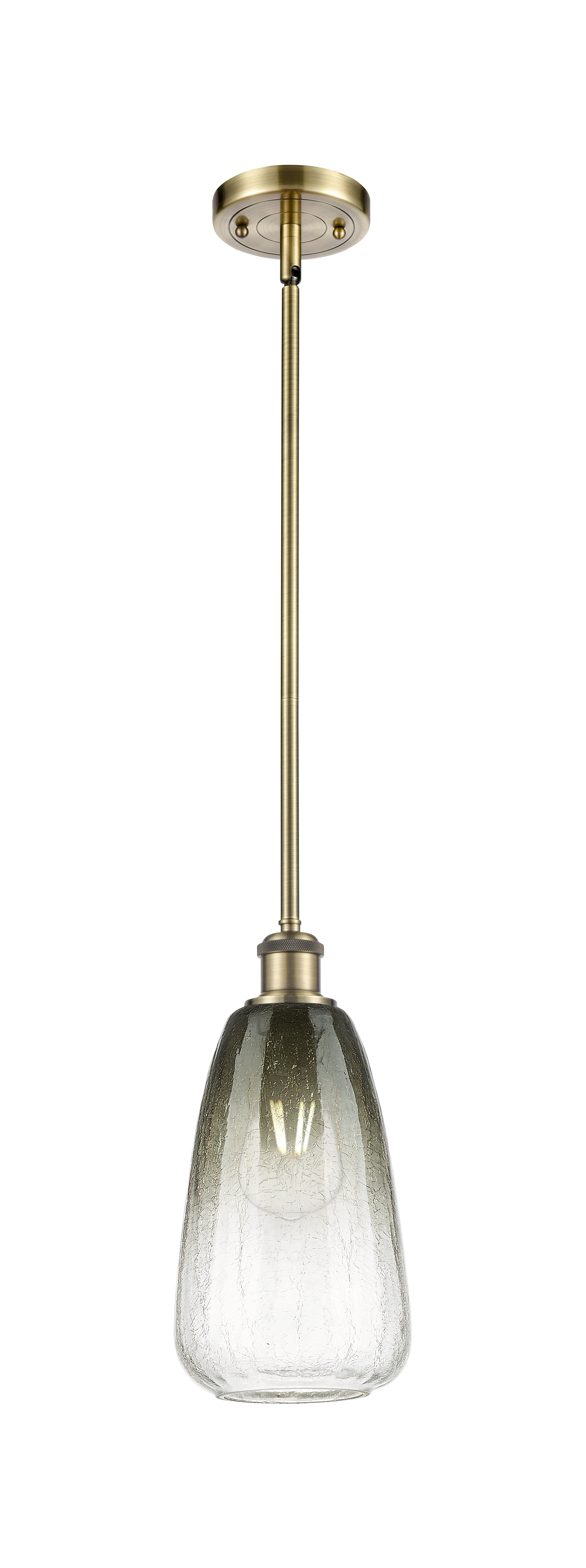 Ballston Mini Pendant Antique Brass Glass