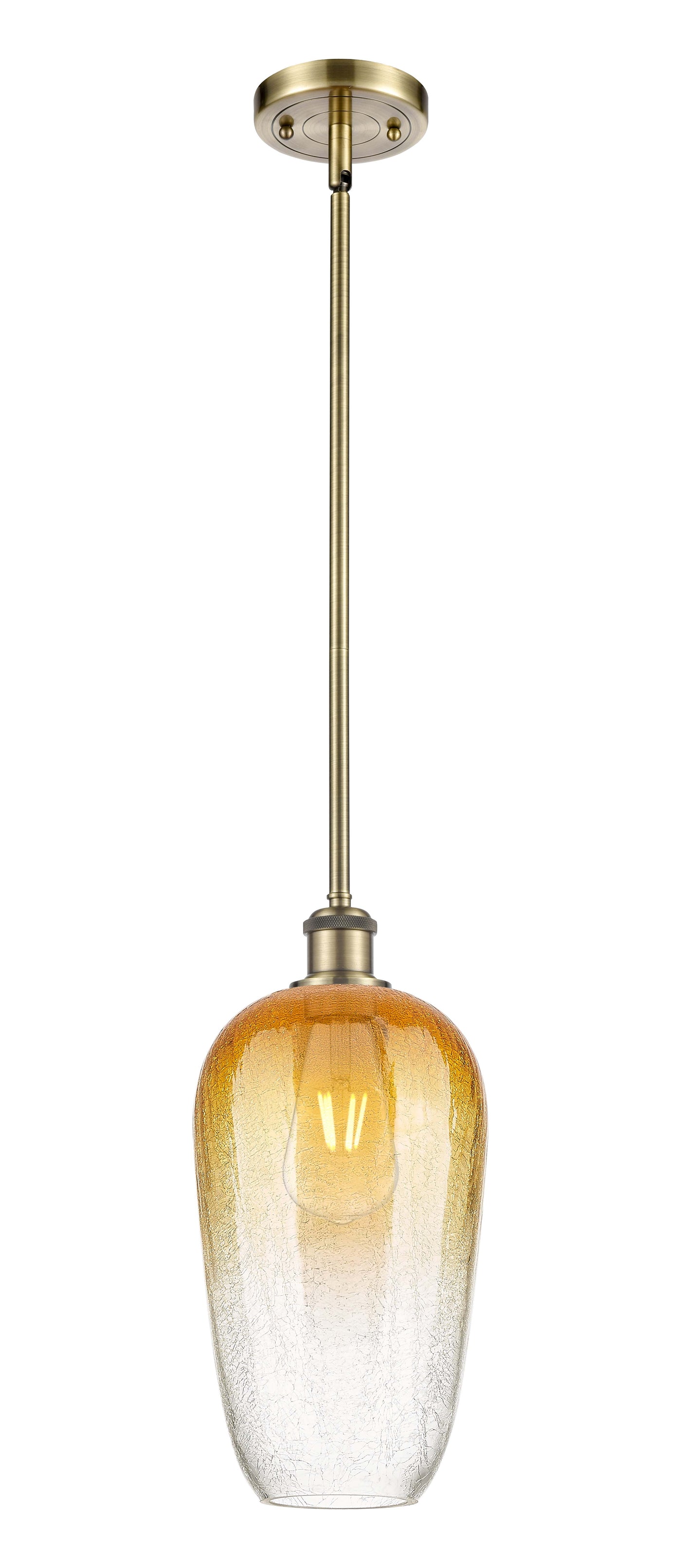 Ballston Mini Pendant Antique Brass Finish