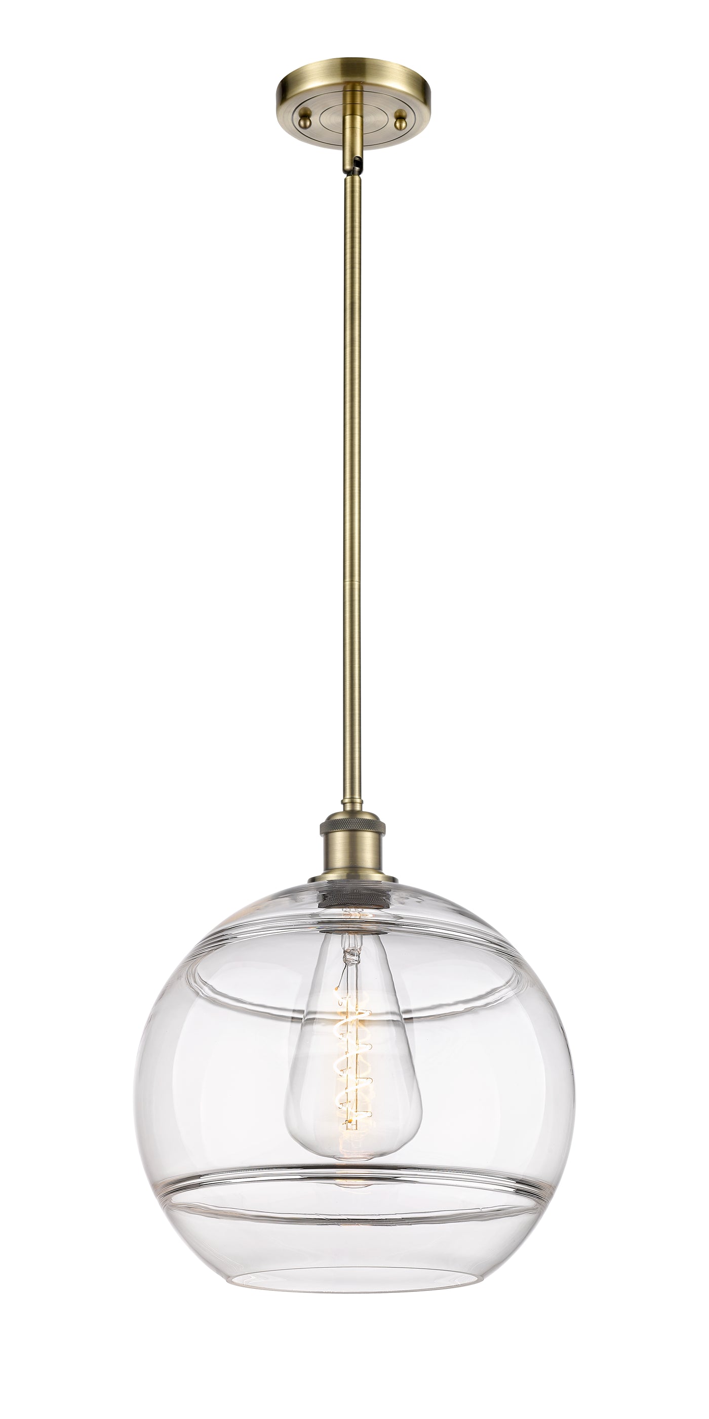 Ballston Mini Pendant Antique Brass Dimmable