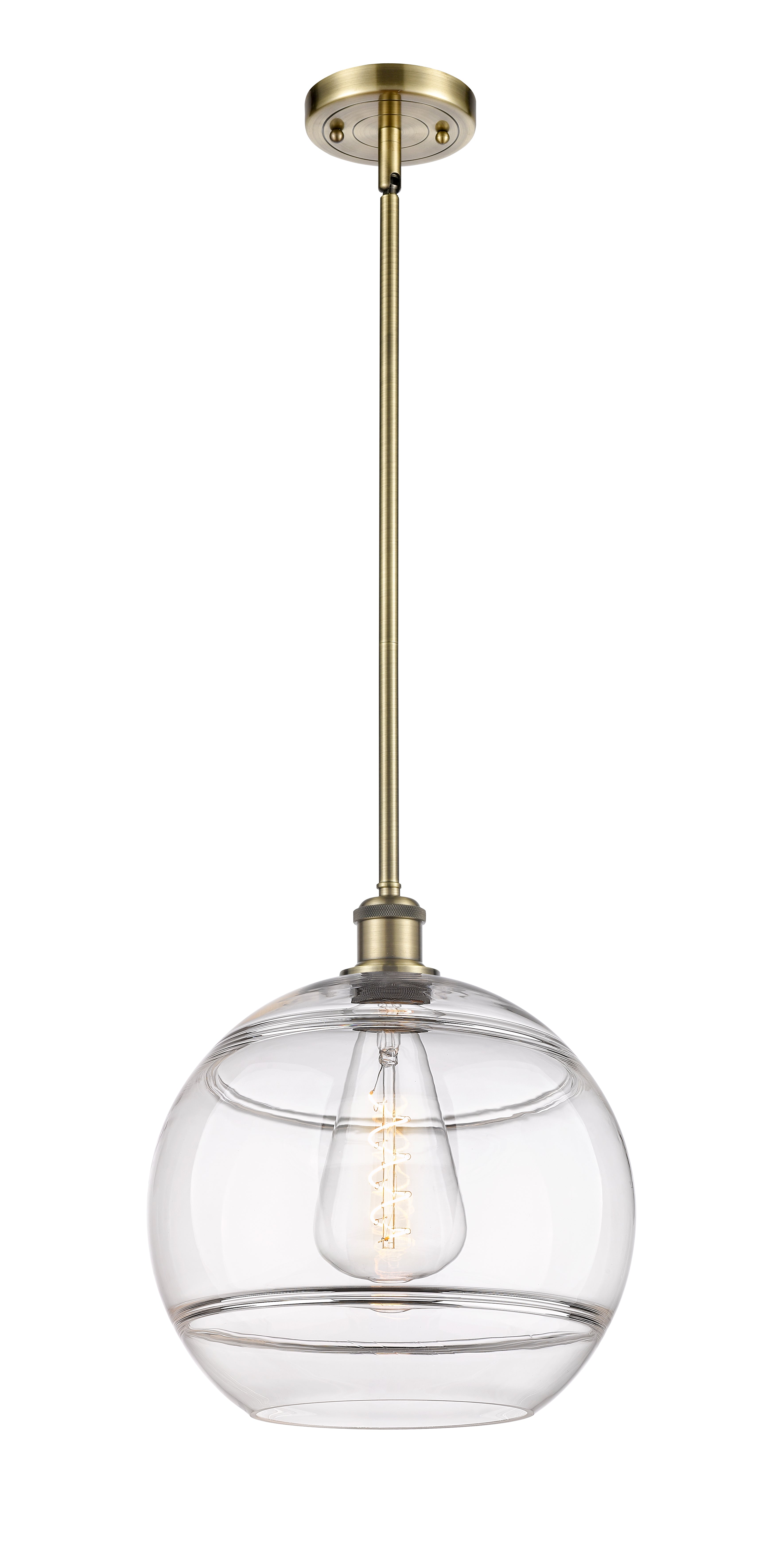 Ballston Mini Pendant Antique Brass Dimmable