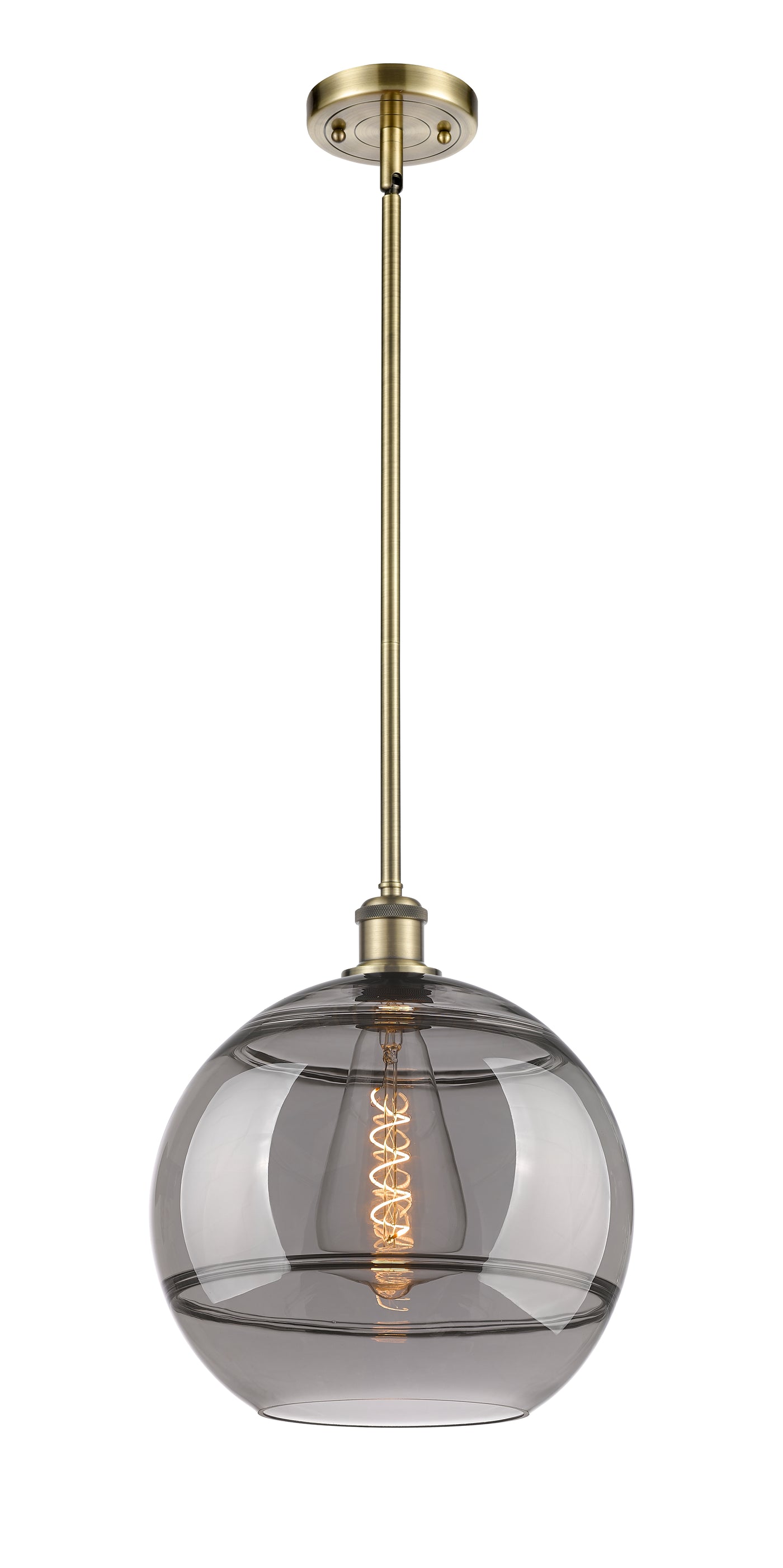 Ballston Mini Pendant Antique Brass Dimmable