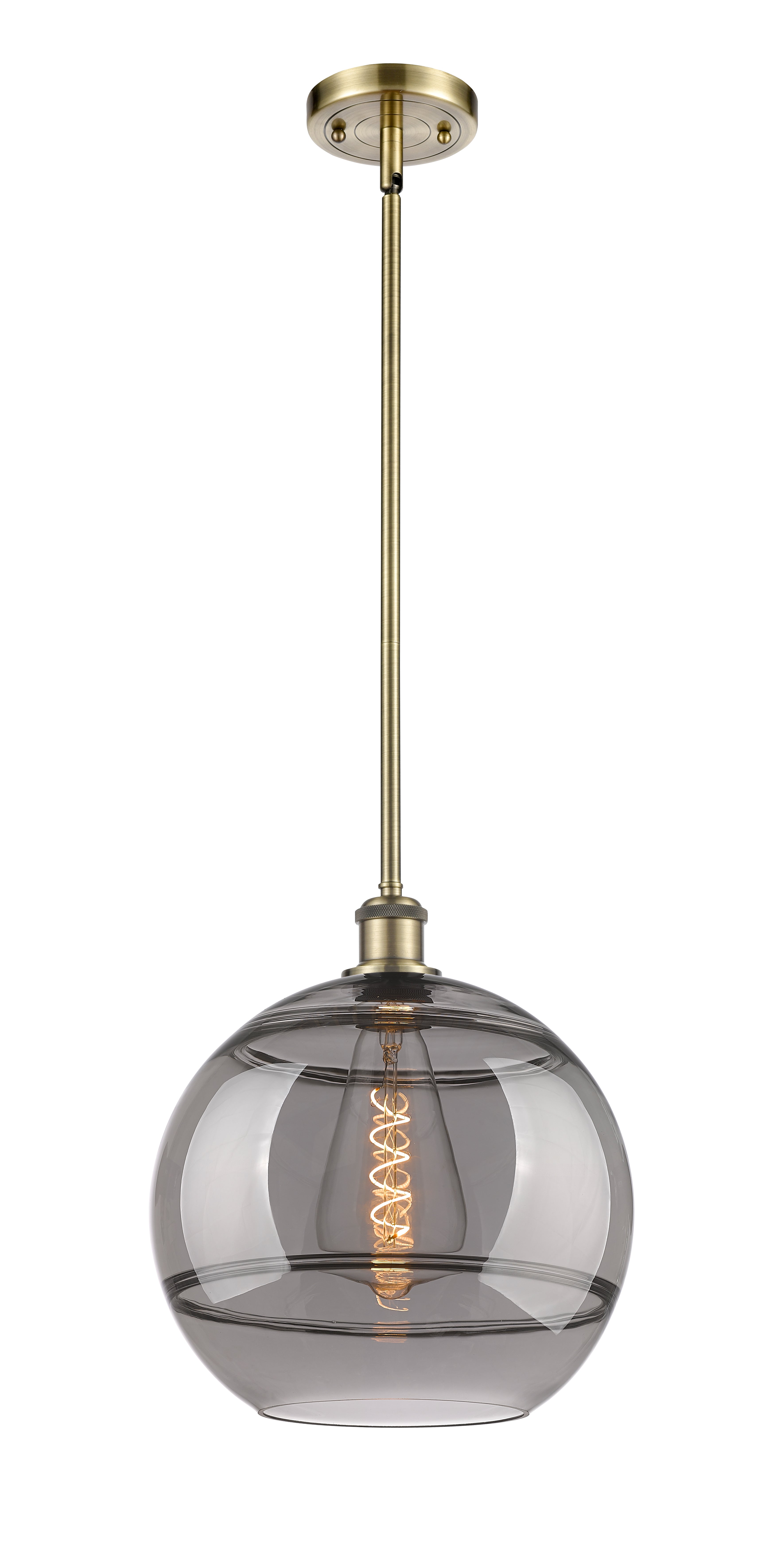 Ballston Mini Pendant Antique Brass Dimmable