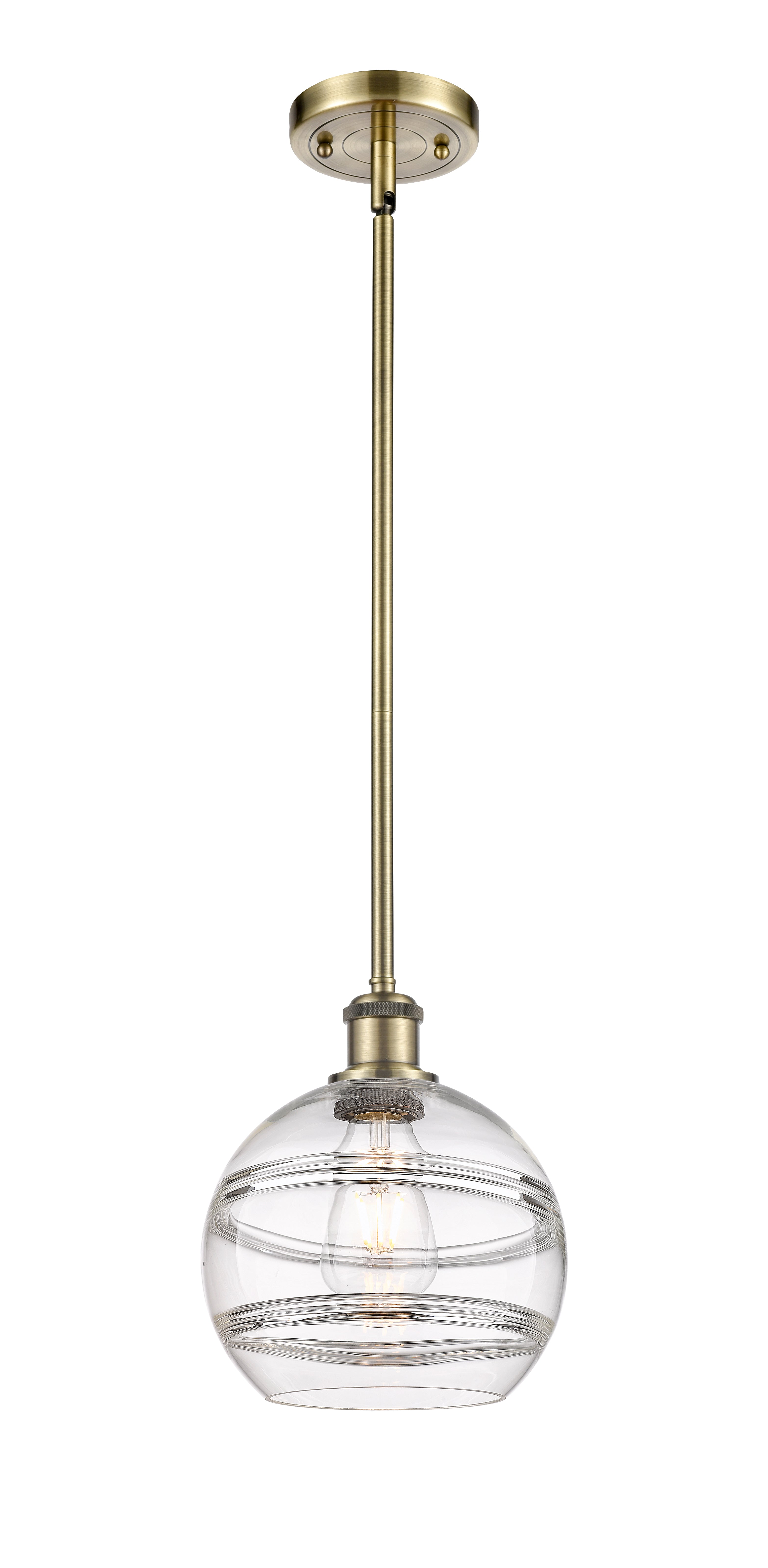 Ballston Mini Pendant Antique Brass Finish