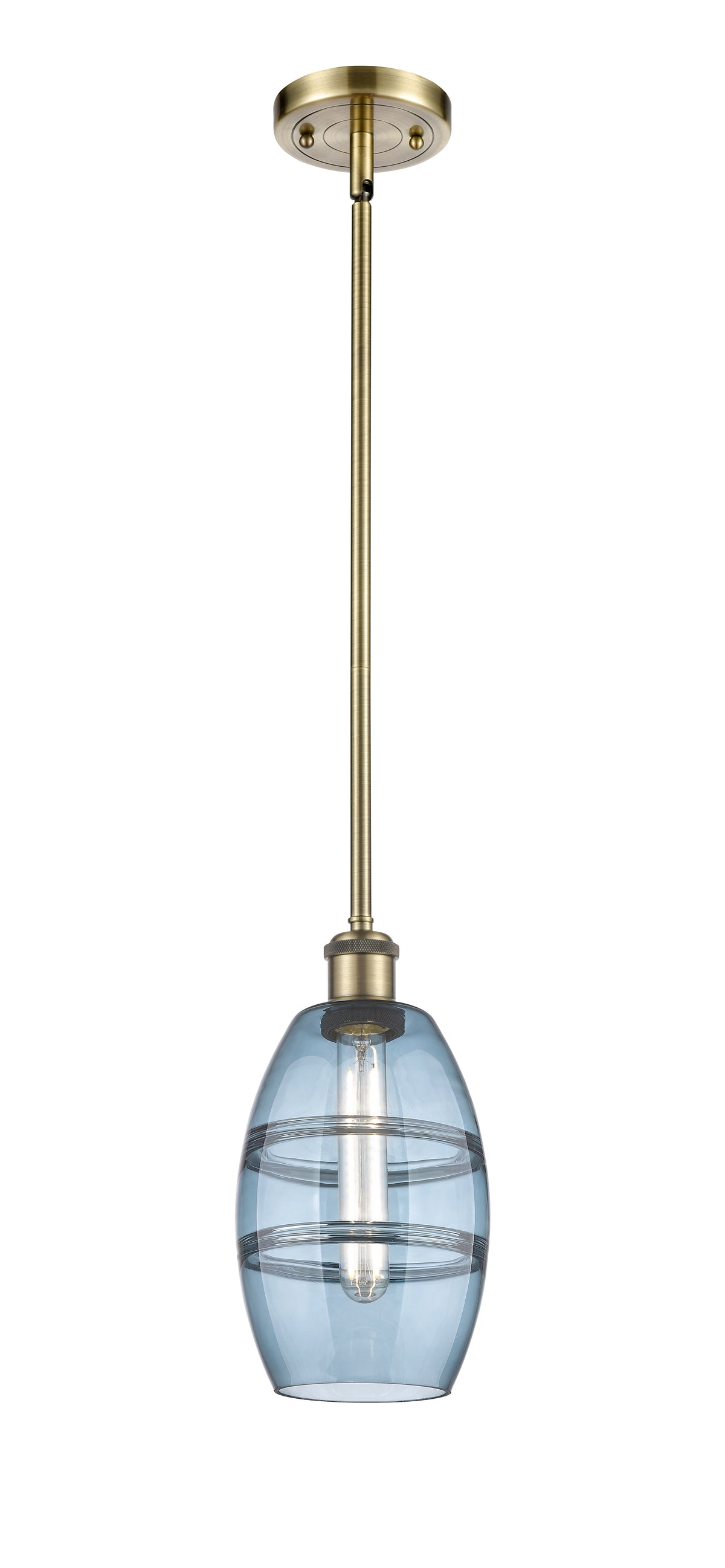 Ballston Mini Pendant Antique Brass Glass