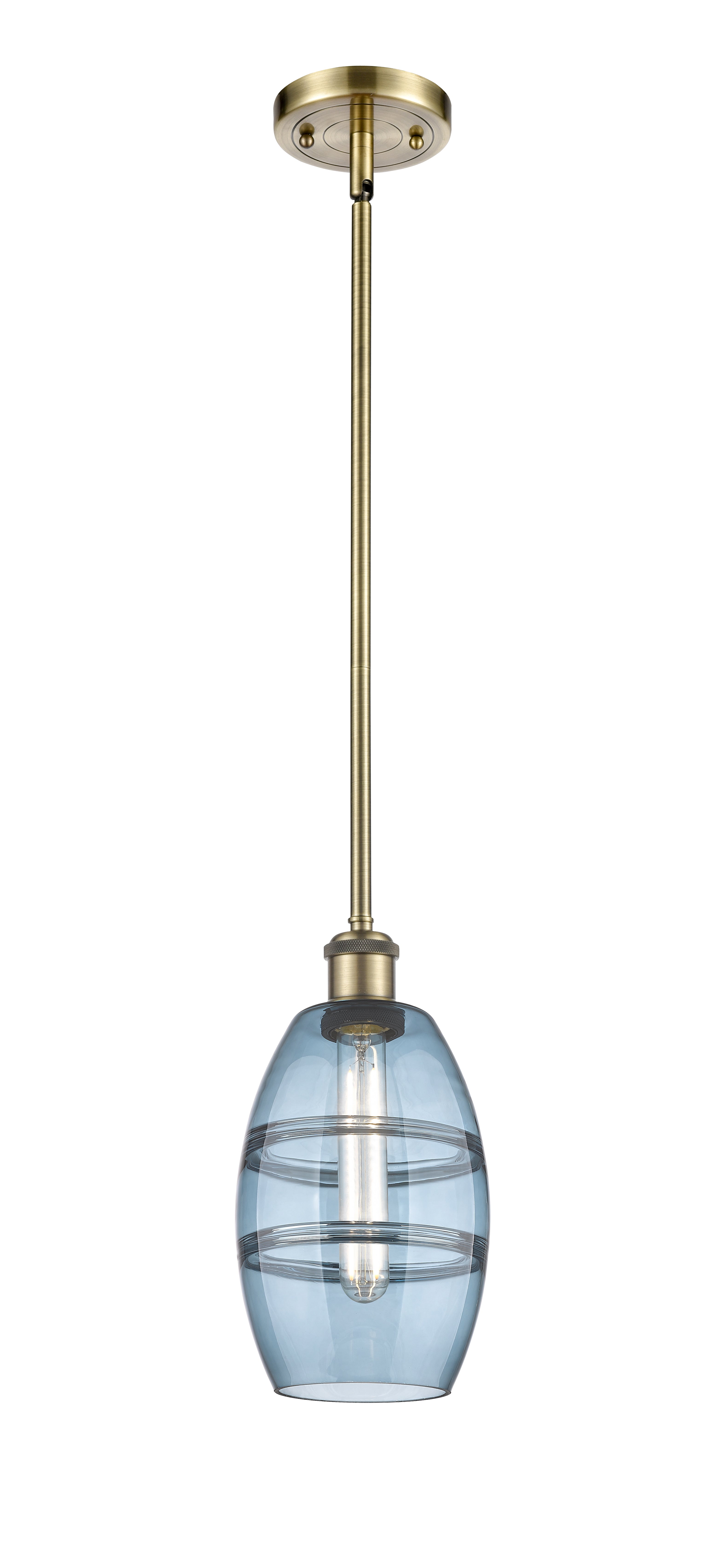 Ballston Mini Pendant Antique Brass Glass
