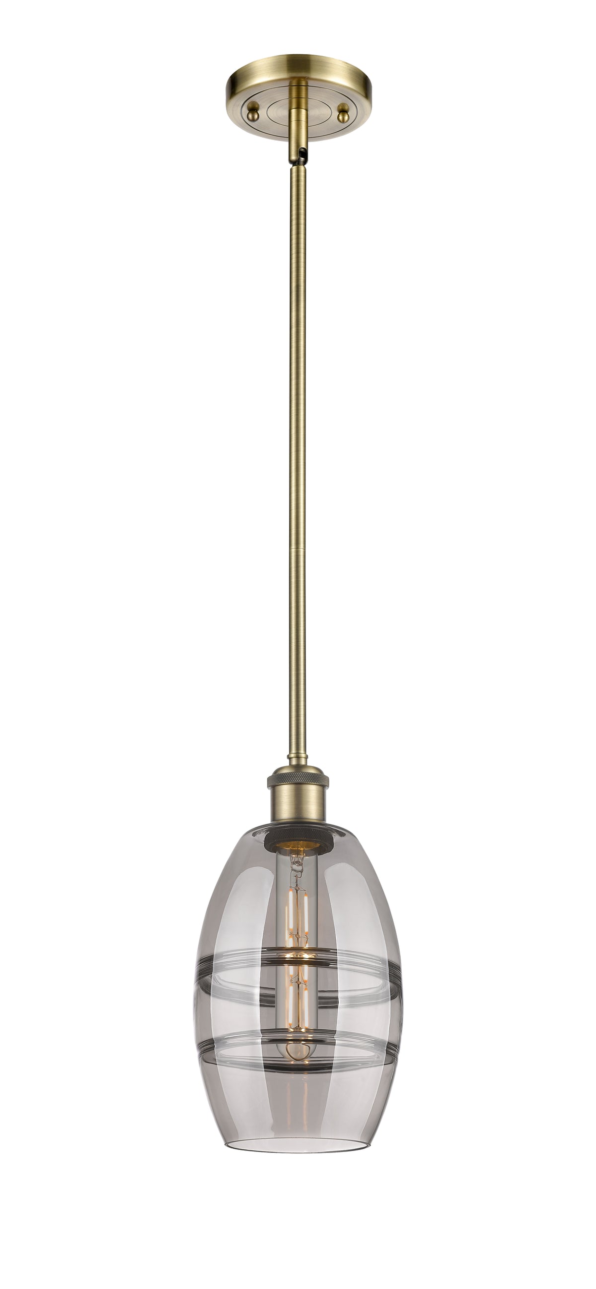 Ballston Mini Pendant Antique Brass Glass