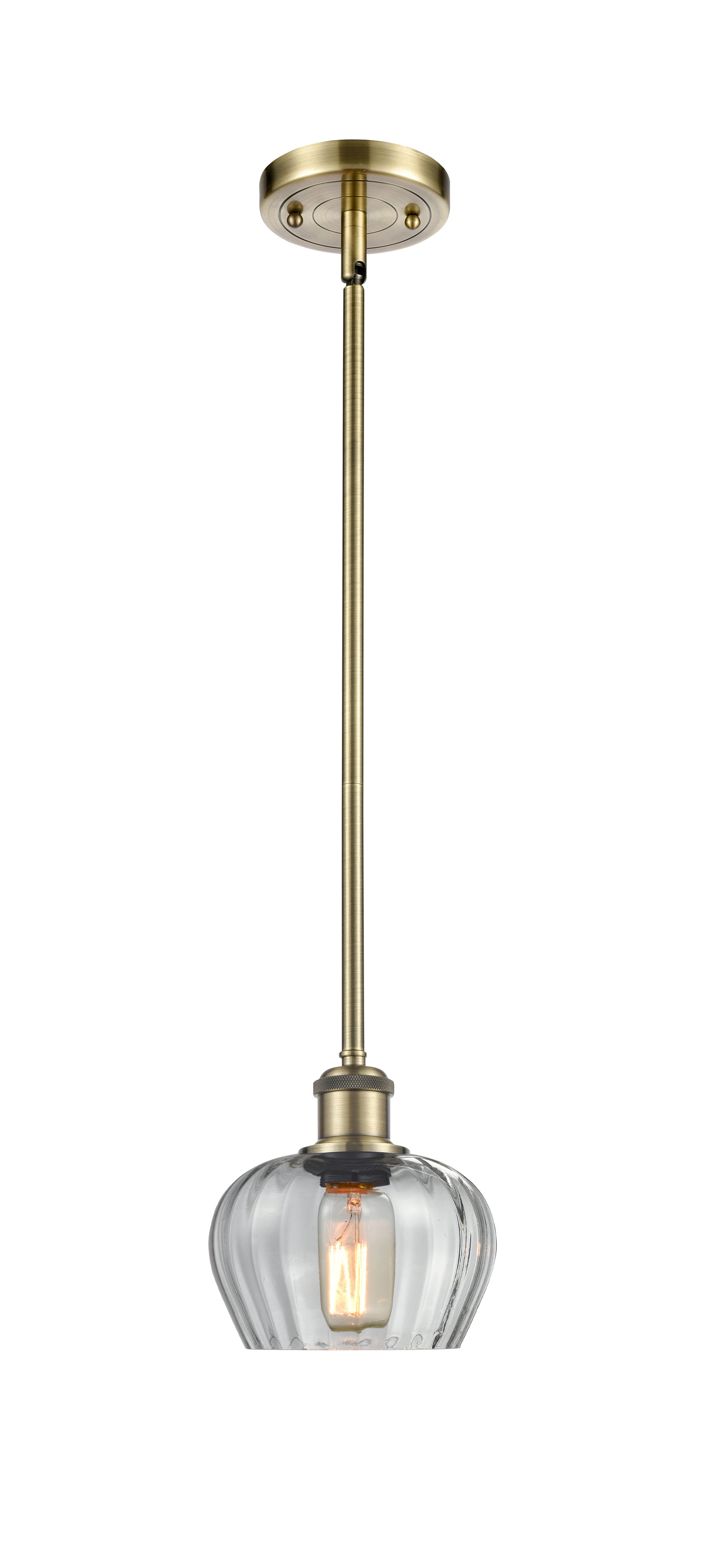 Ballston Mini Pendant Antique Brass Finish