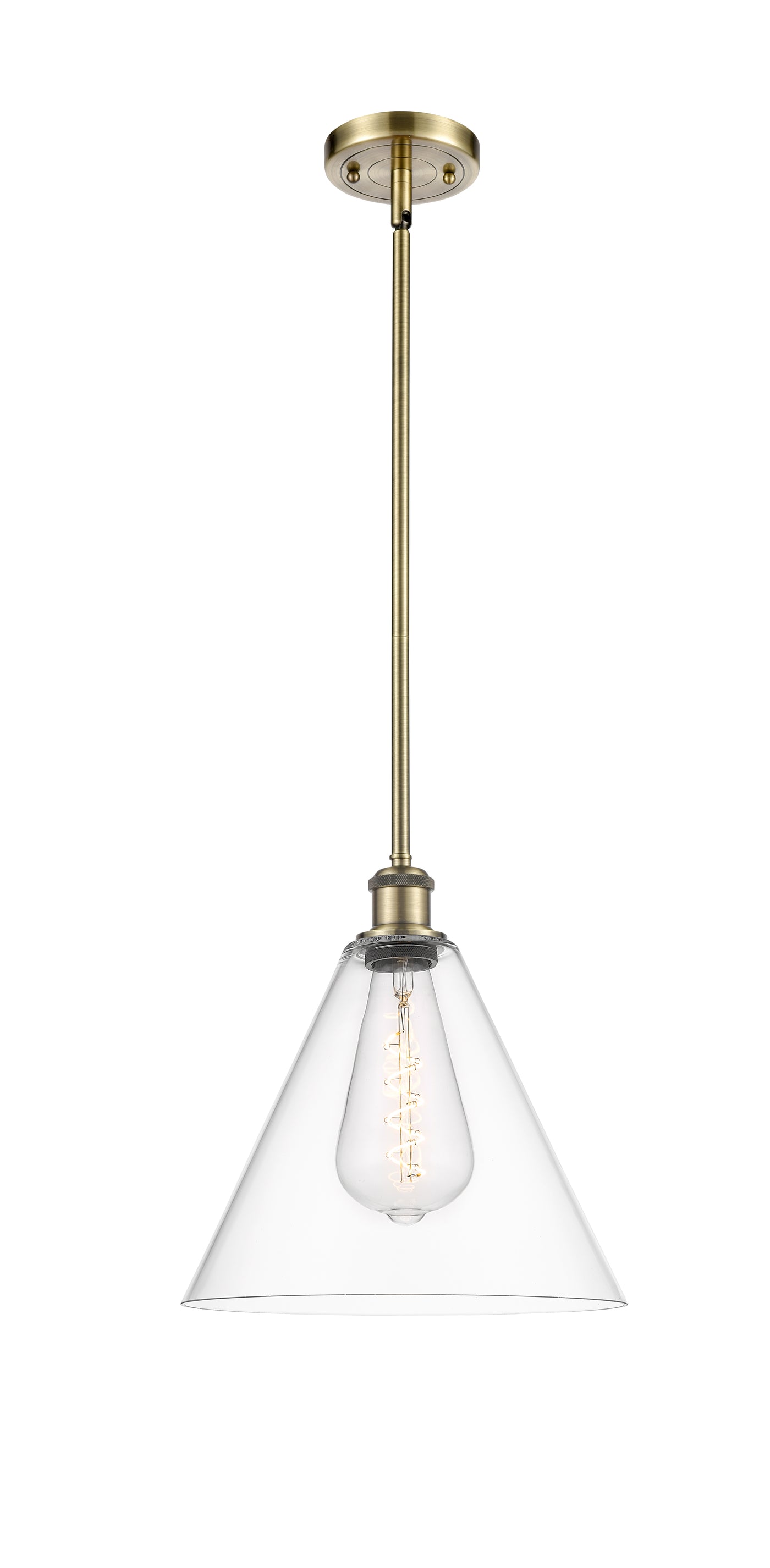 Ballston Mini Pendant Antique Brass Finish