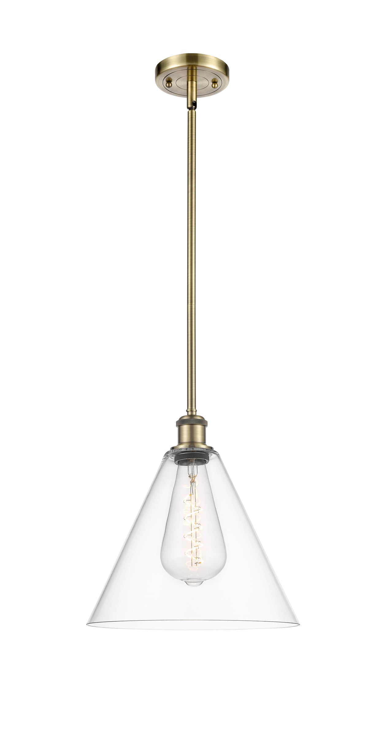 Ballston Mini Pendant Antique Brass Finish