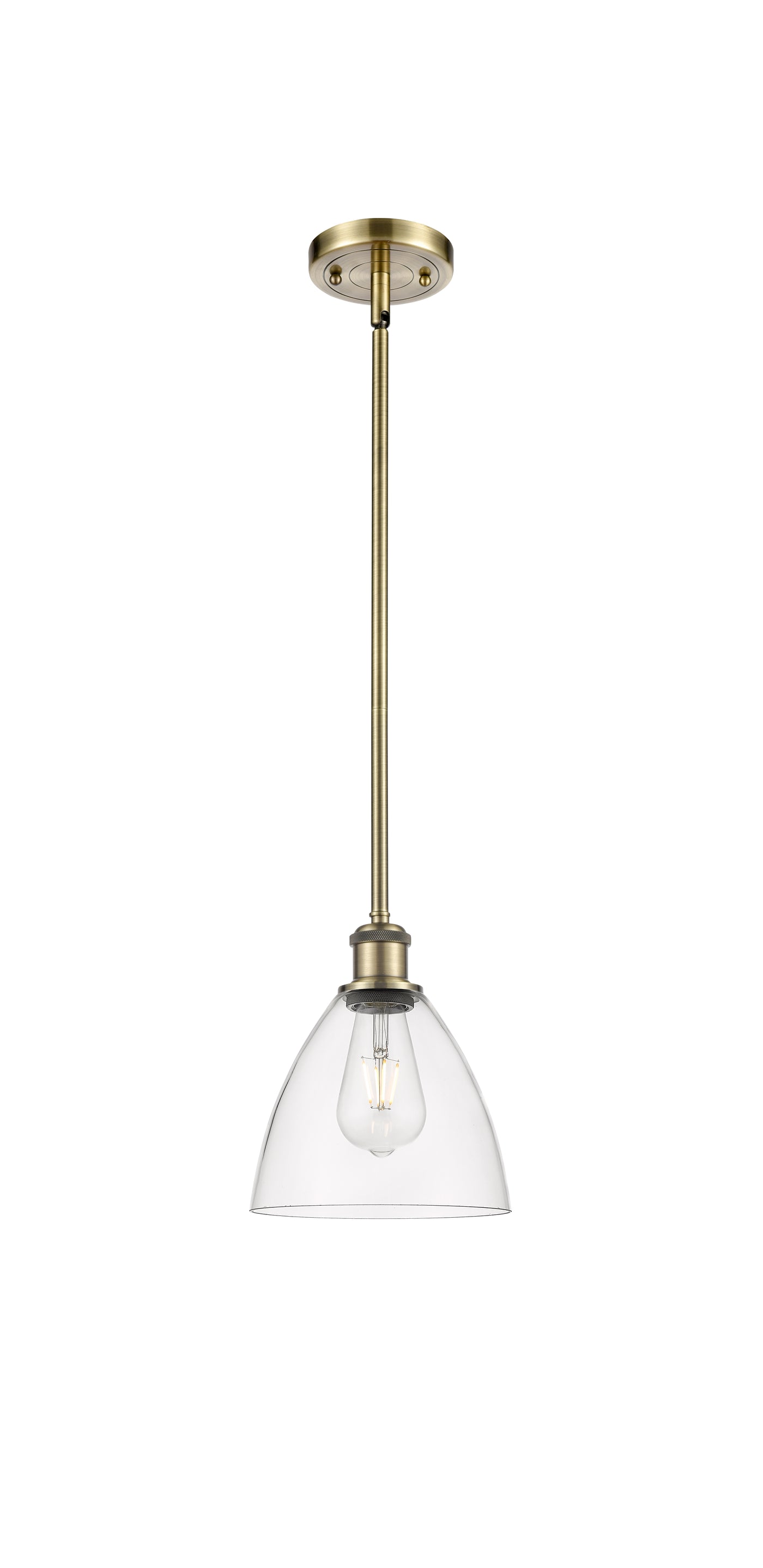 Ballston Mini Pendant Antique Brass Finish