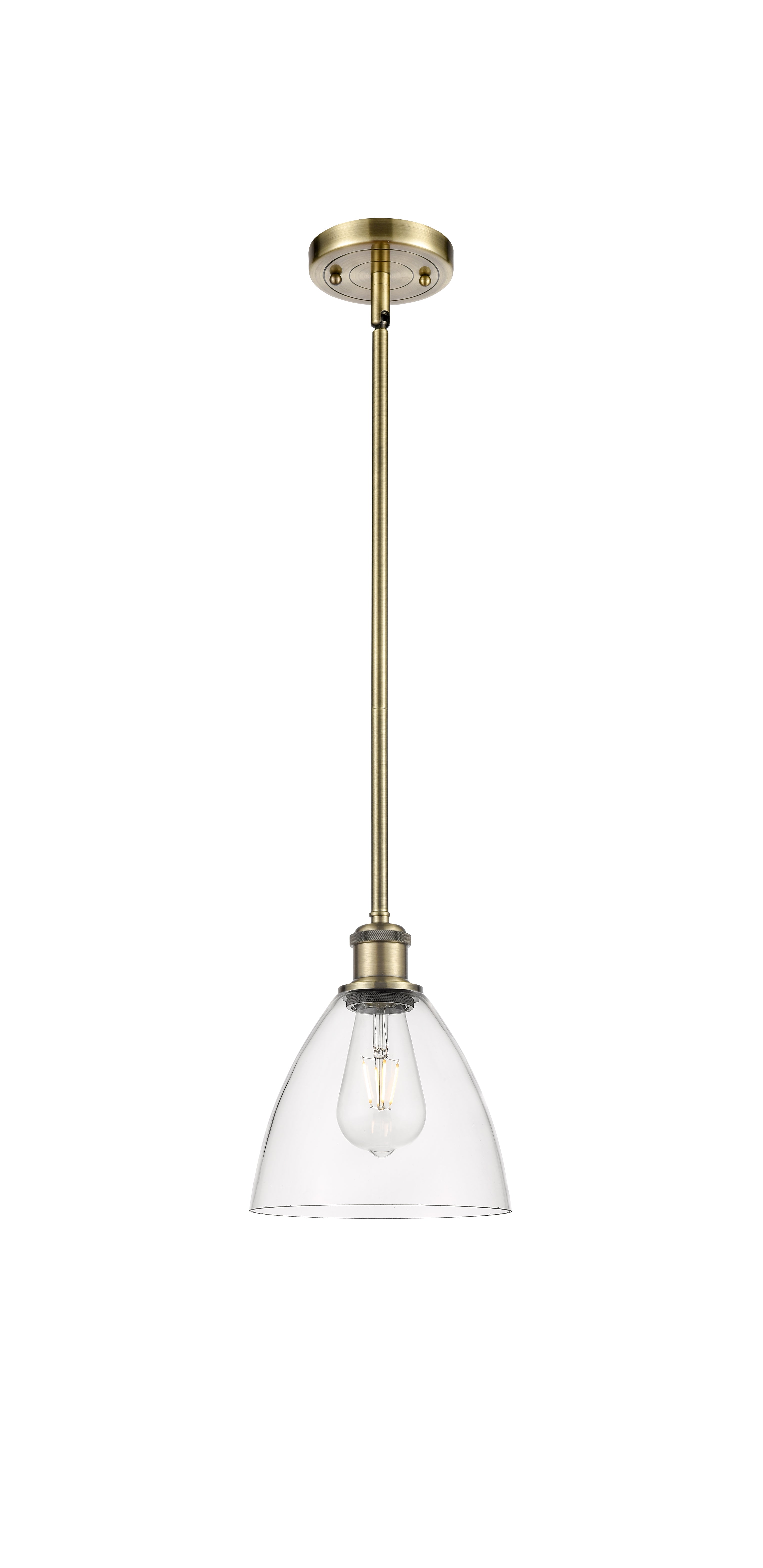 Ballston Mini Pendant Antique Brass Finish