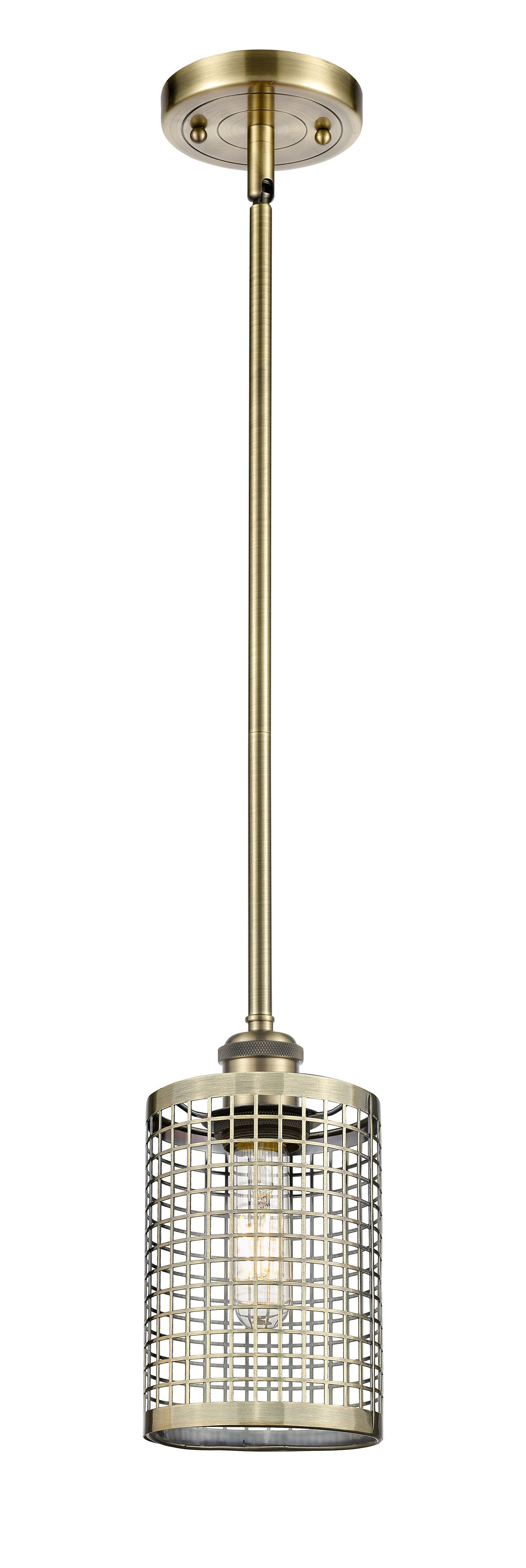 Ballston Mini Pendant Antique Brass Finish