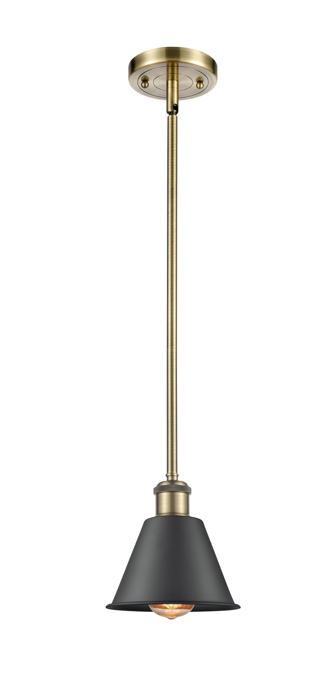 Ballston Mini Pendant Antique Brass Finish