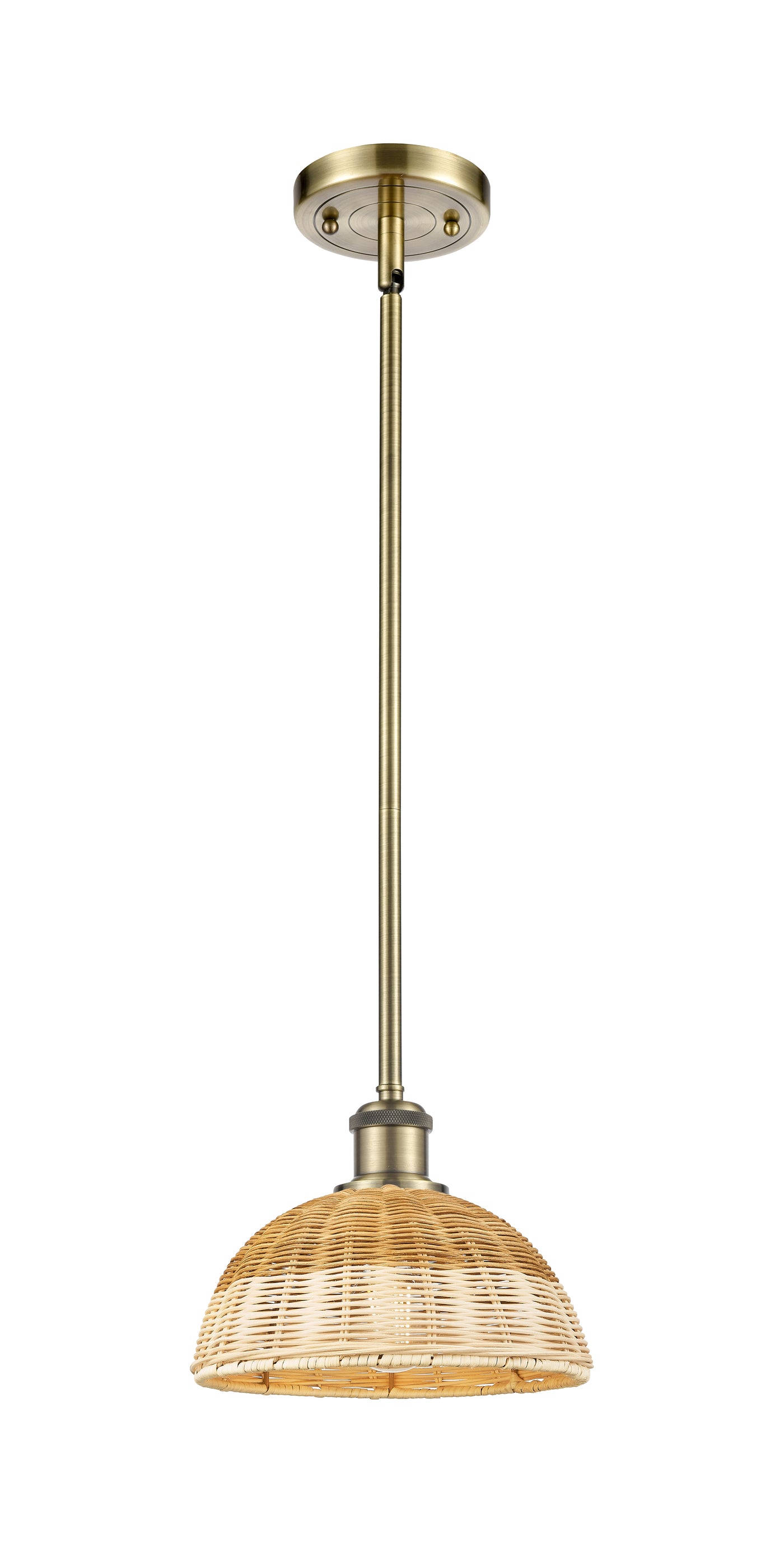 Ballston Mini Pendant Antique Brass Finish
