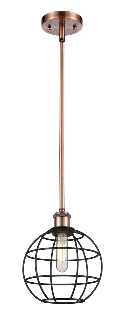 Ballston Mini Pendant Antique Brass 8 Inch