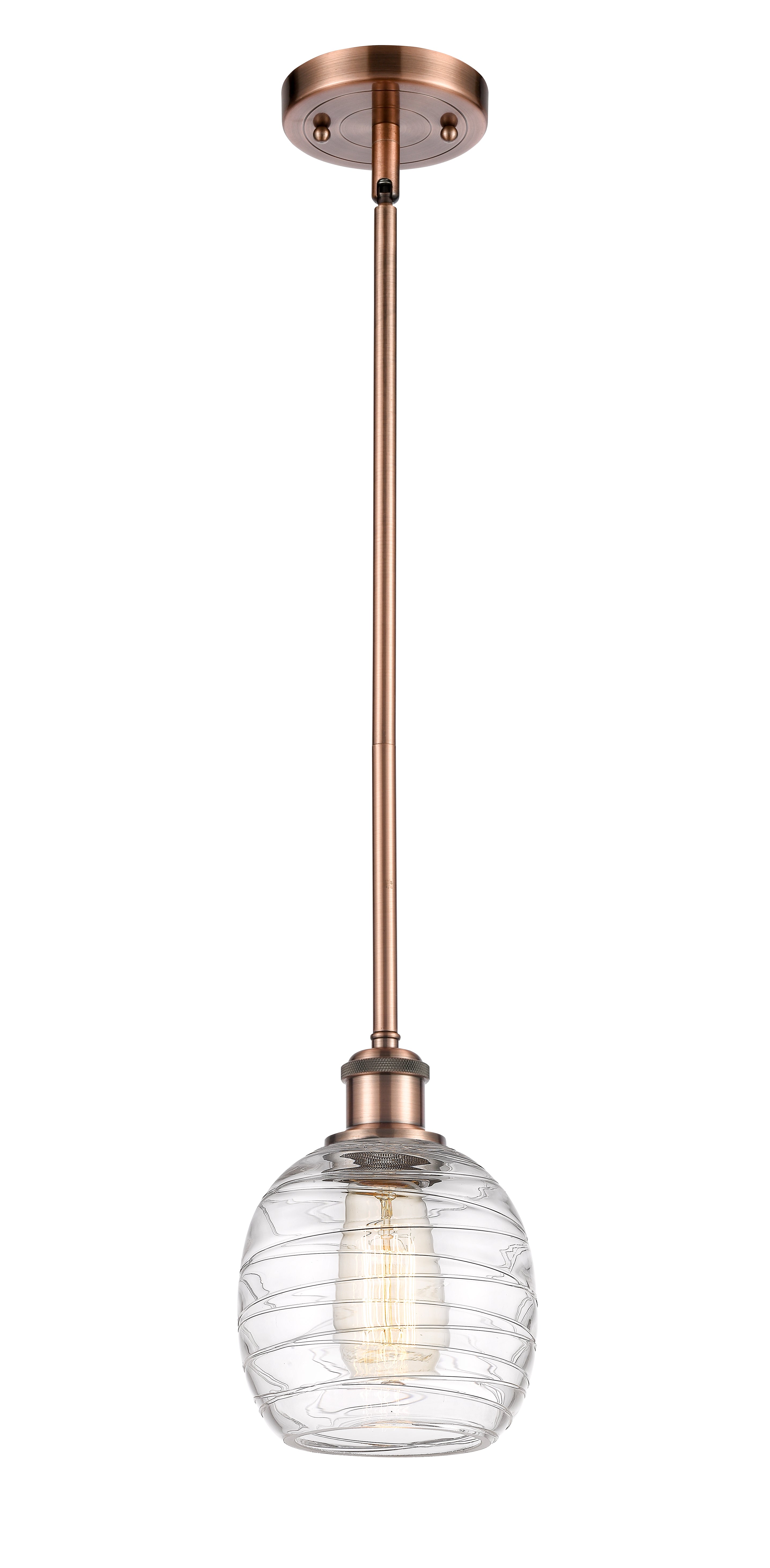 Ballston Mini Pendant Antique Brass Finish