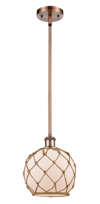 Ballston Mini Pendant Antique Brass 8 Inch