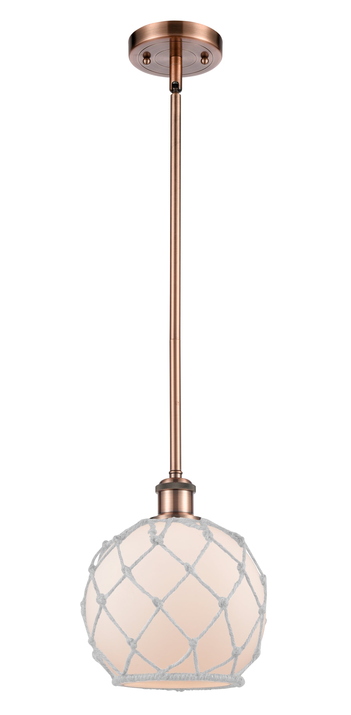 Ballston Mini Pendant Antique Brass 8 Inch