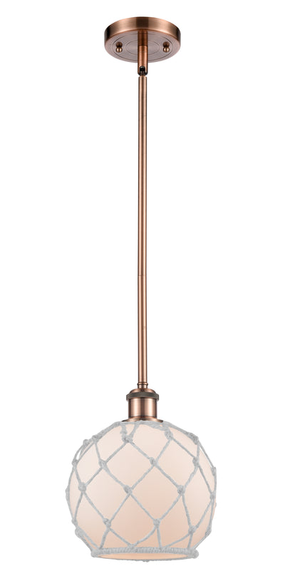 Ballston Mini Pendant Antique Brass 8 Inch