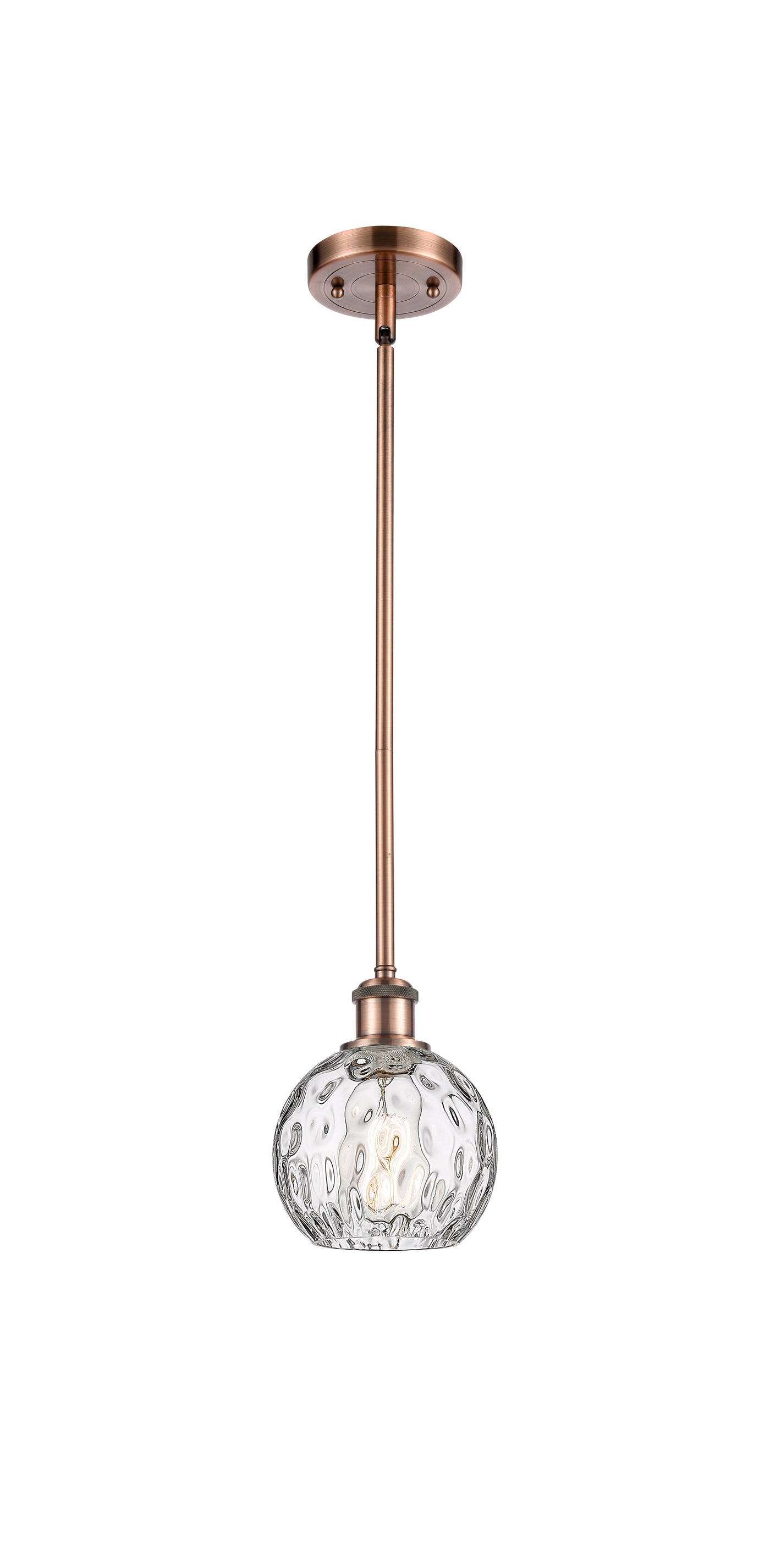 Ballston Mini Pendant Antique Brass Glass