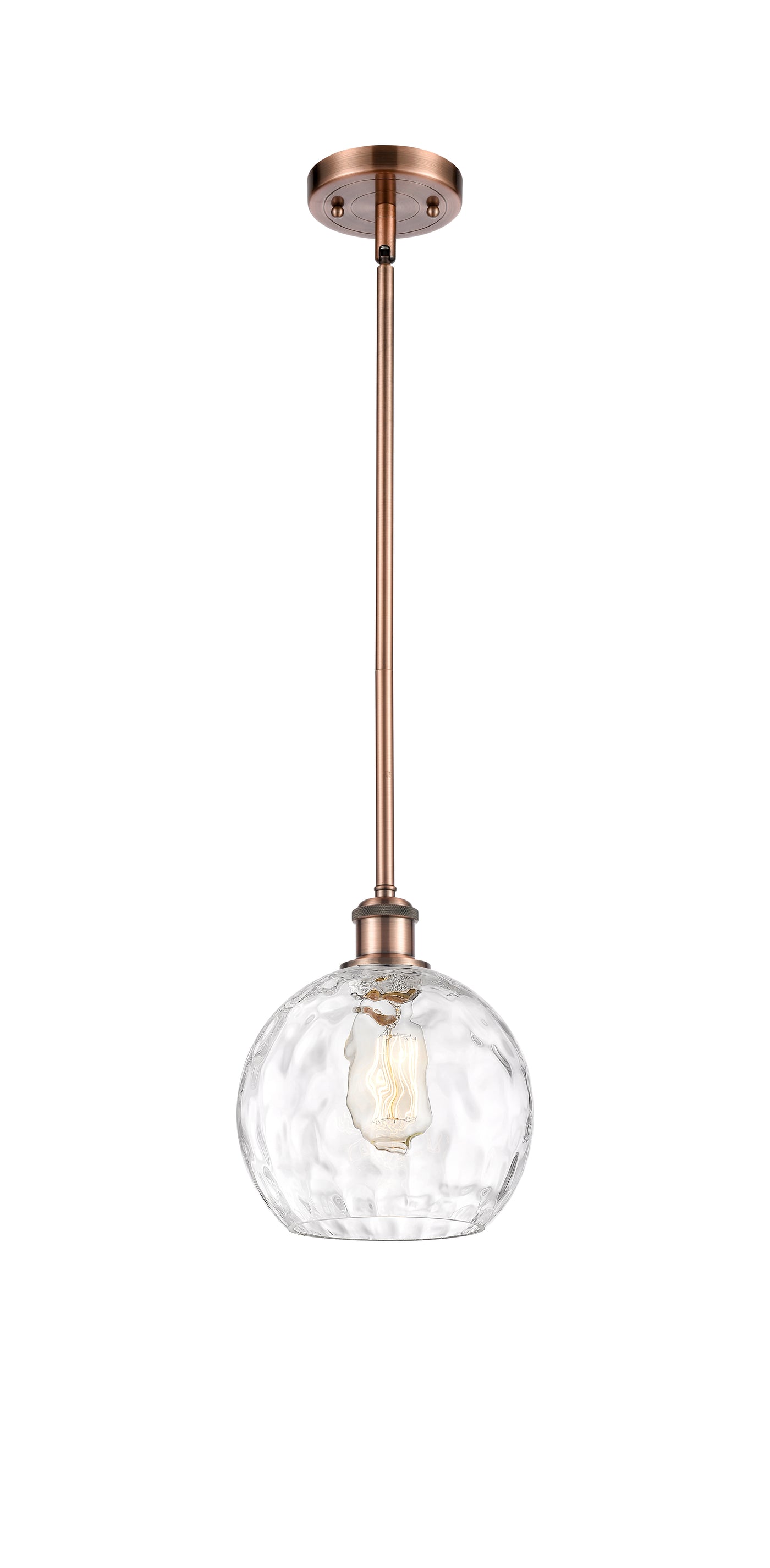 Ballston Mini Pendant Antique Brass 8 inch