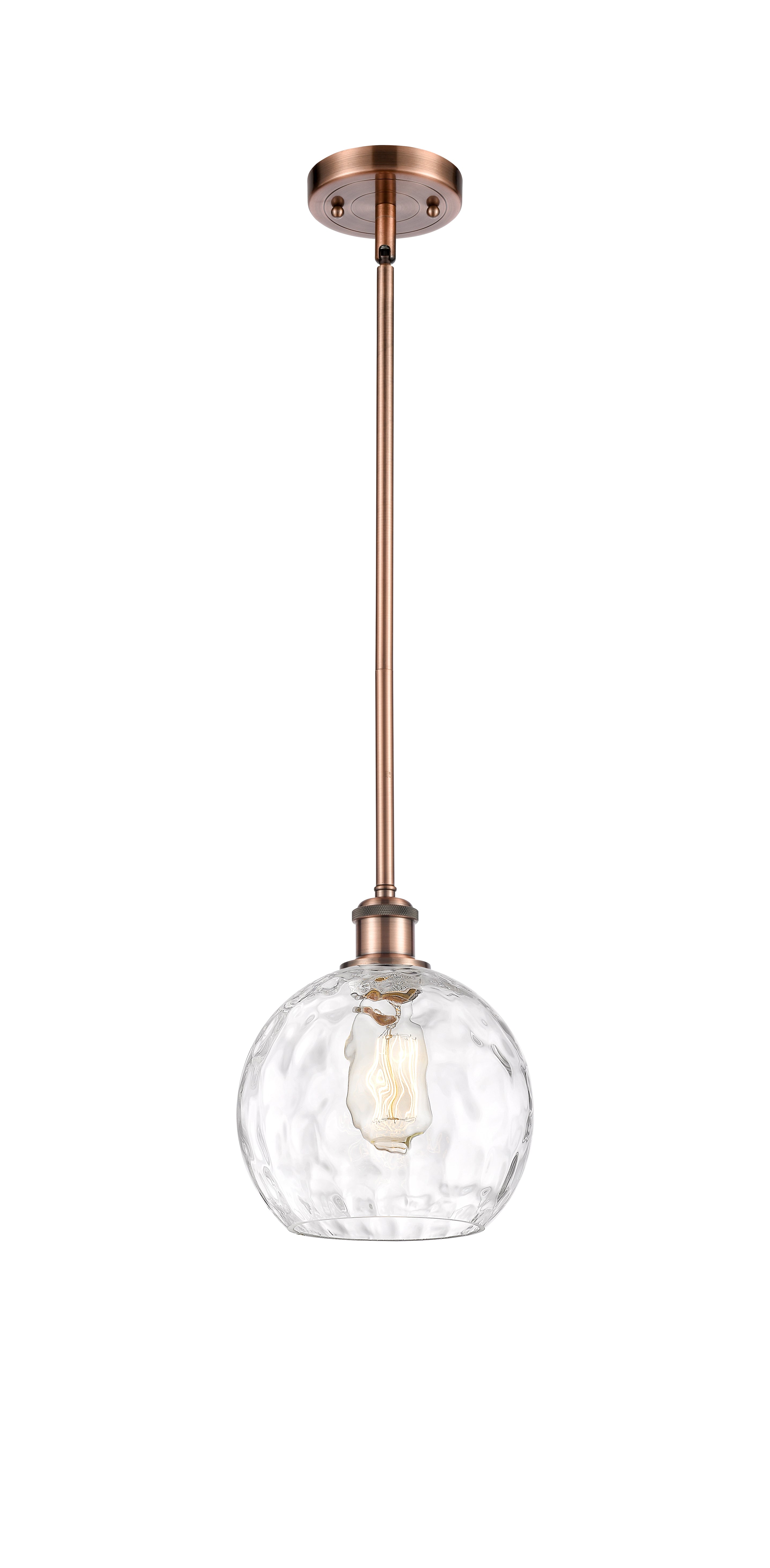 Ballston Mini Pendant Antique Brass 8 inch