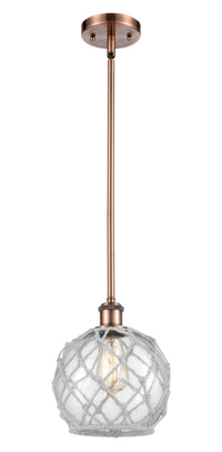 Ballston Mini Pendant Antique Brass 8 Inch