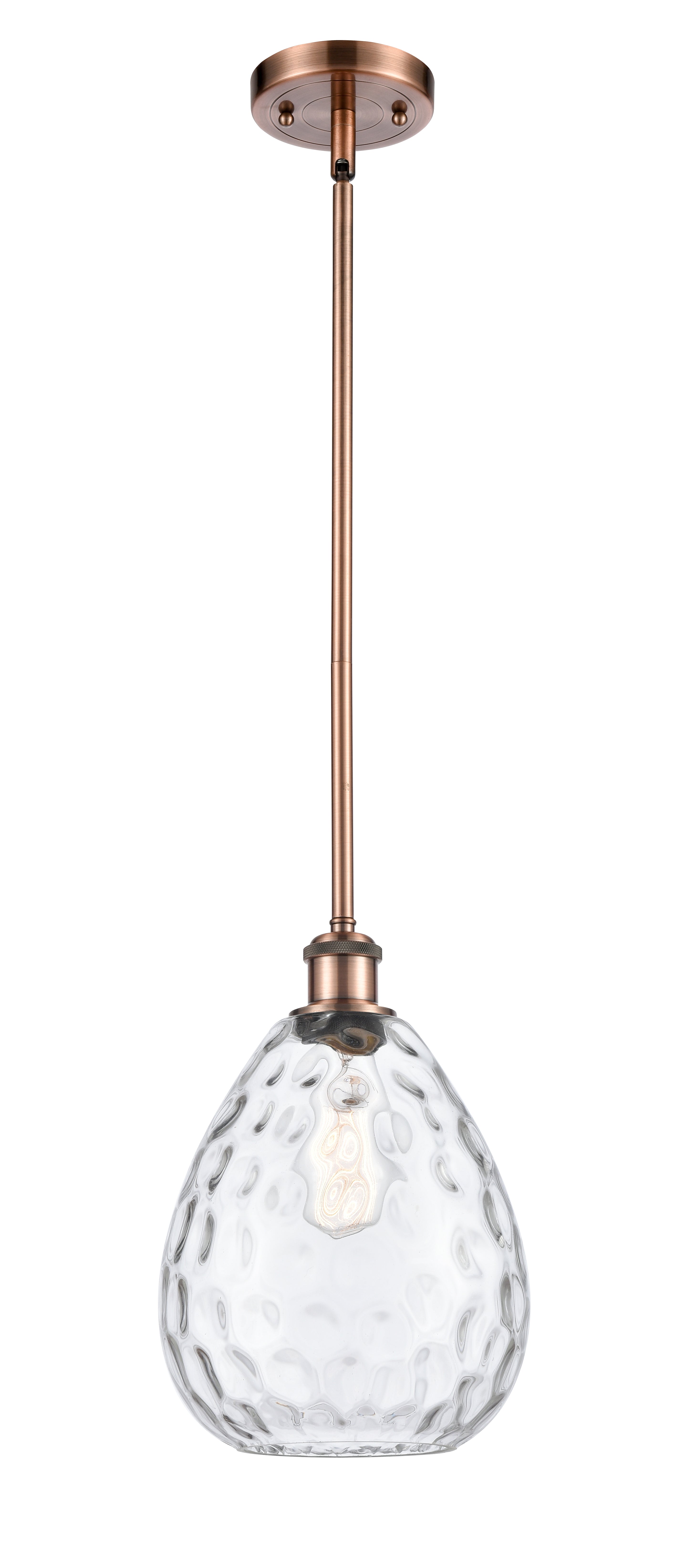Ballston Mini Pendant Antique Brass Glass