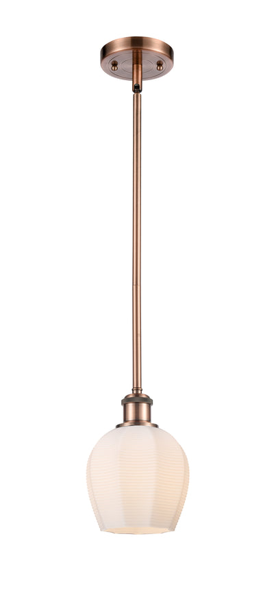Ballston Mini Pendant Antique Brass Finish