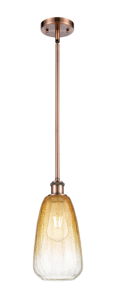 Ballston Mini Pendant Antique Brass Glass