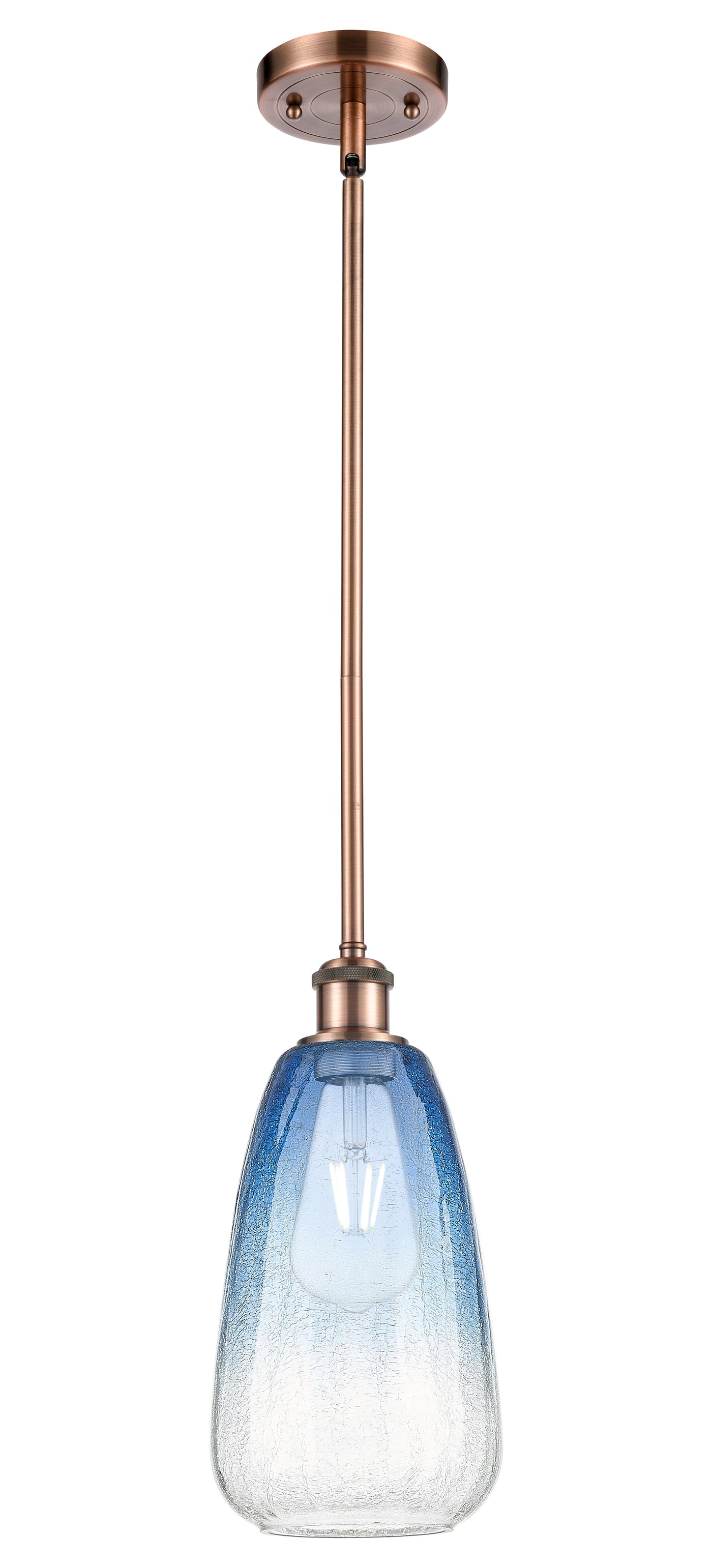 Ballston Mini Pendant Antique Brass Glass