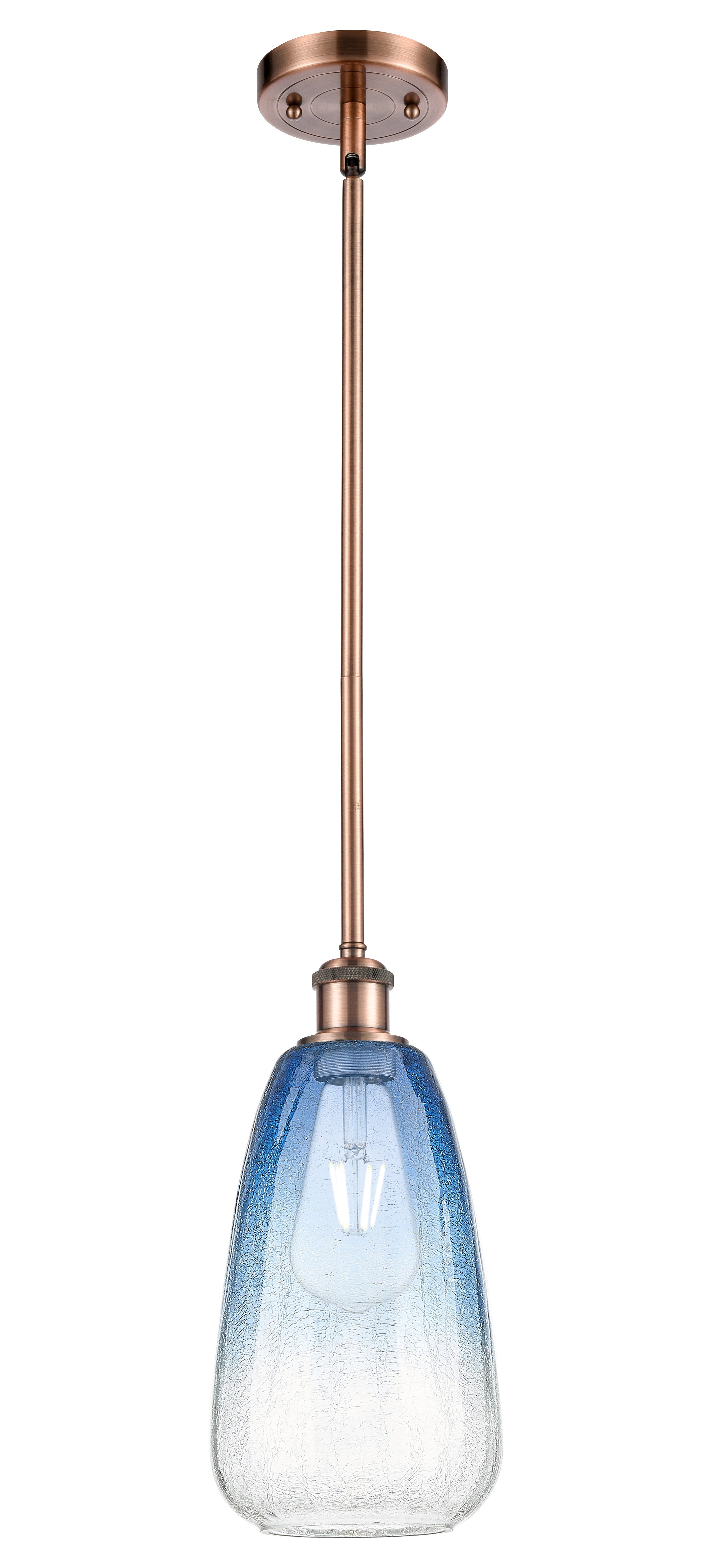 Ballston Mini Pendant Antique Brass Glass