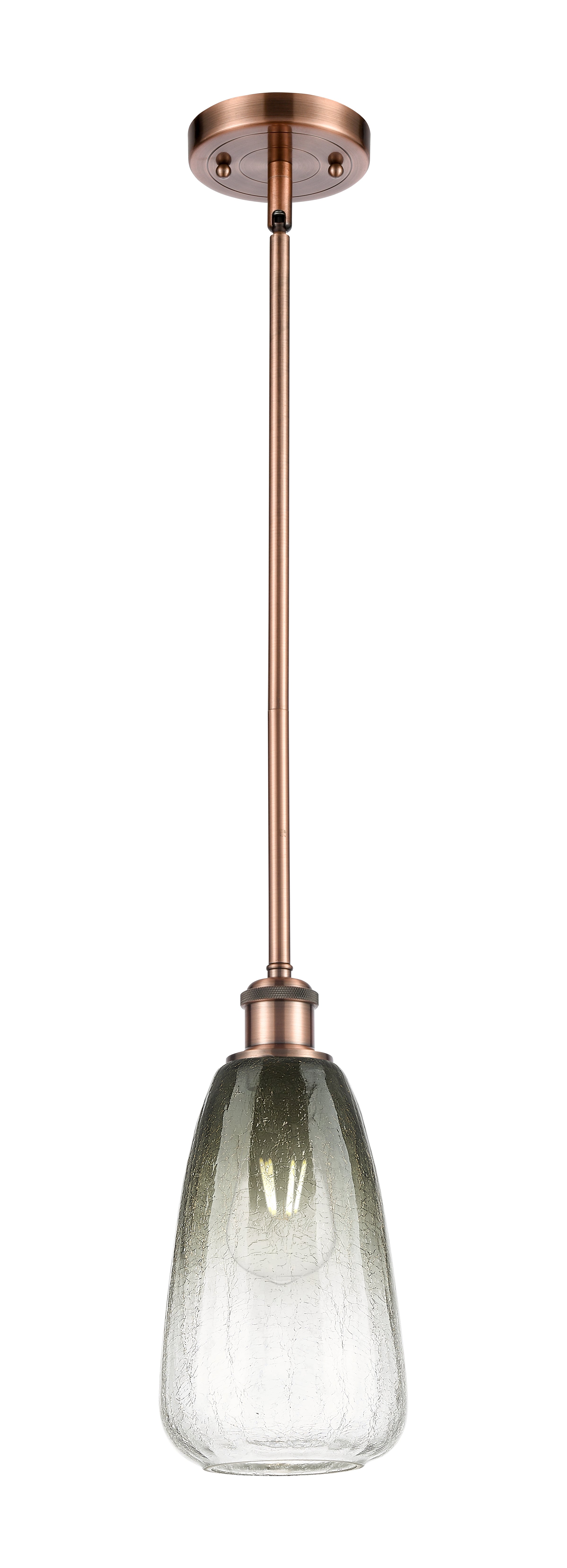 Ballston Mini Pendant Antique Brass Glass